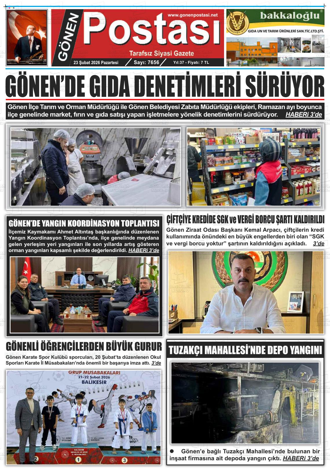 Balikesir Gonenpostasi 23.02.2026