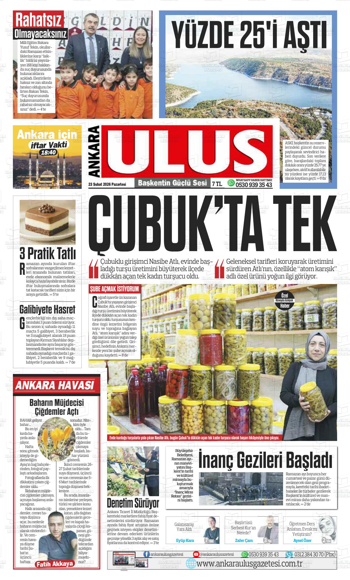 Ankara Habervaktim 23.02.2026