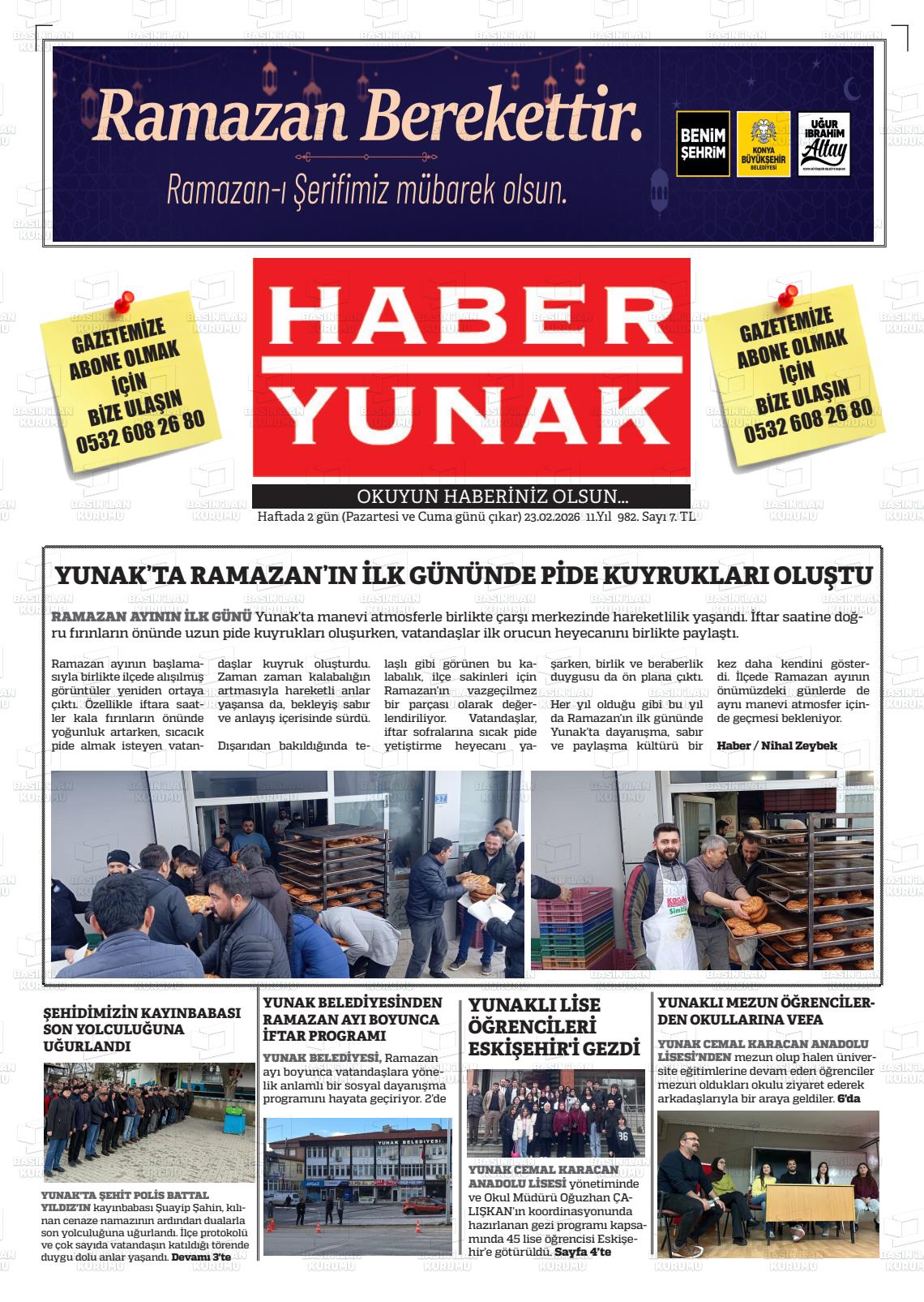 Konya Haberyunak 23.02.2026