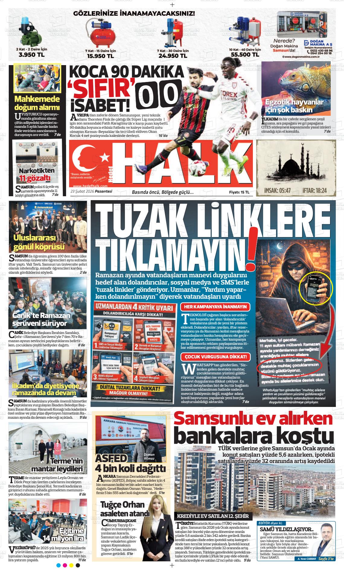 Samsun Hedefhalk 23.02.2026