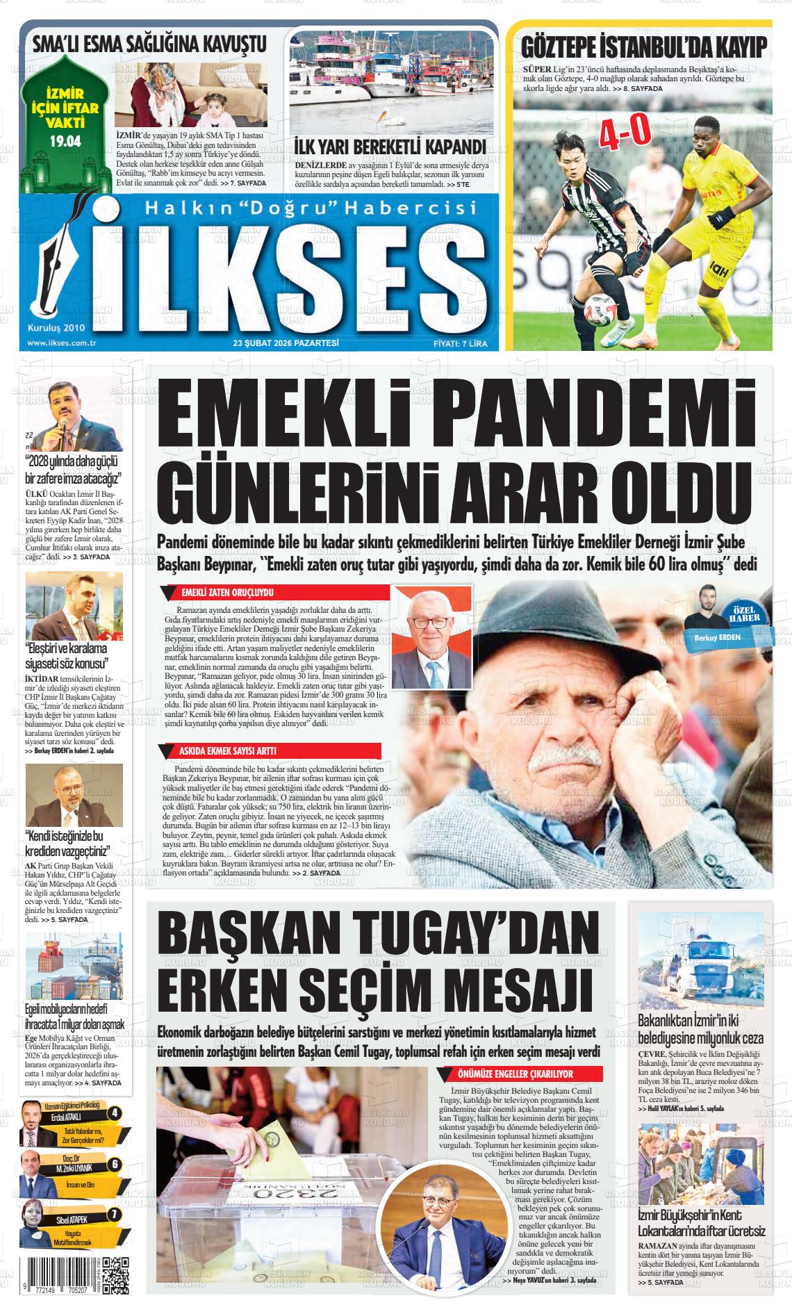 Izmir Ilkses 23.02.2026