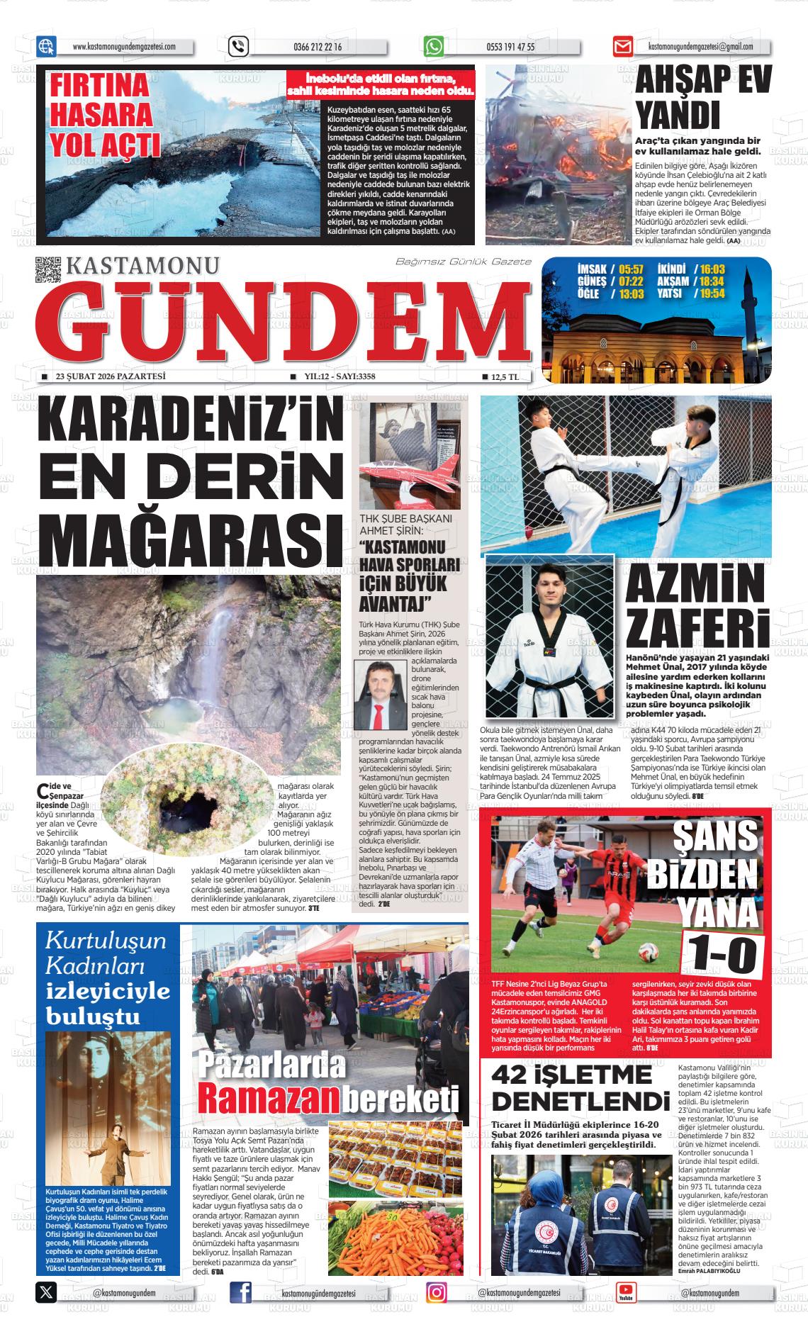 Kastamonu Gundem 23.02.2026