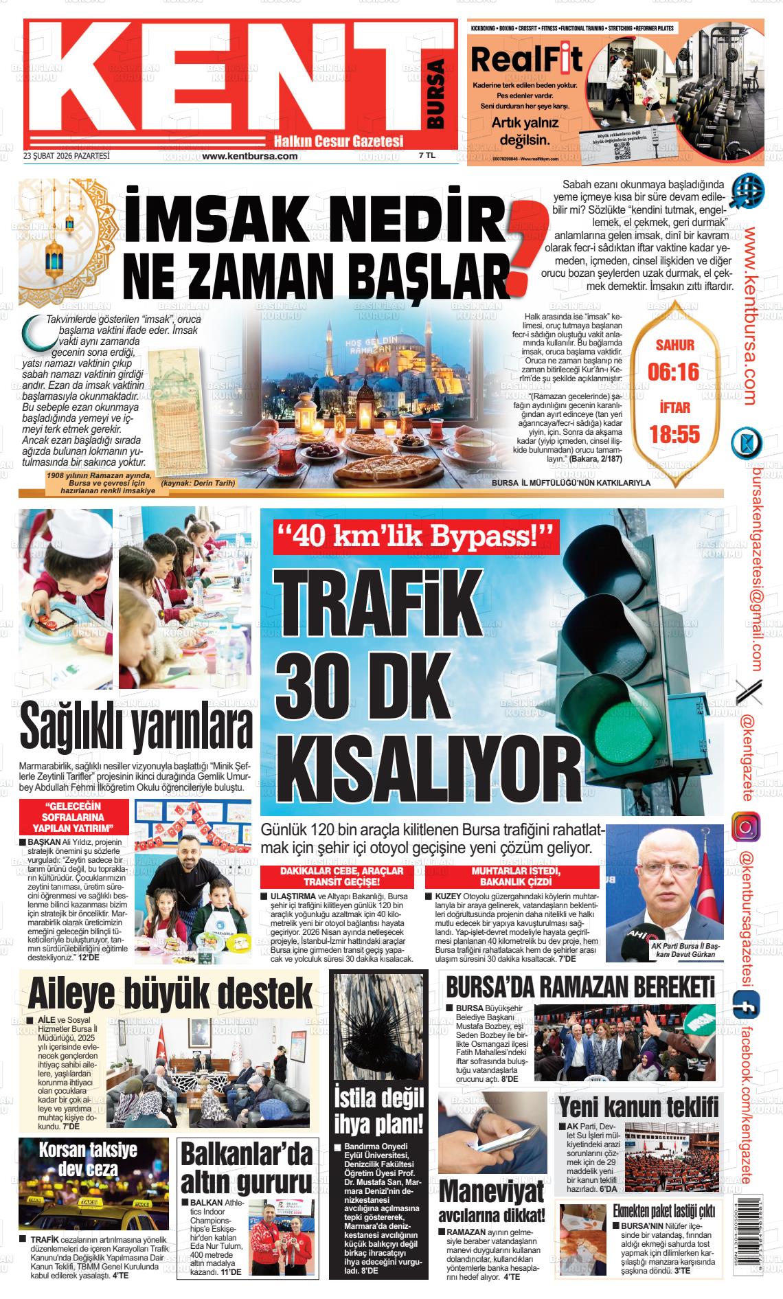 Bursa Kent 23.02.2026