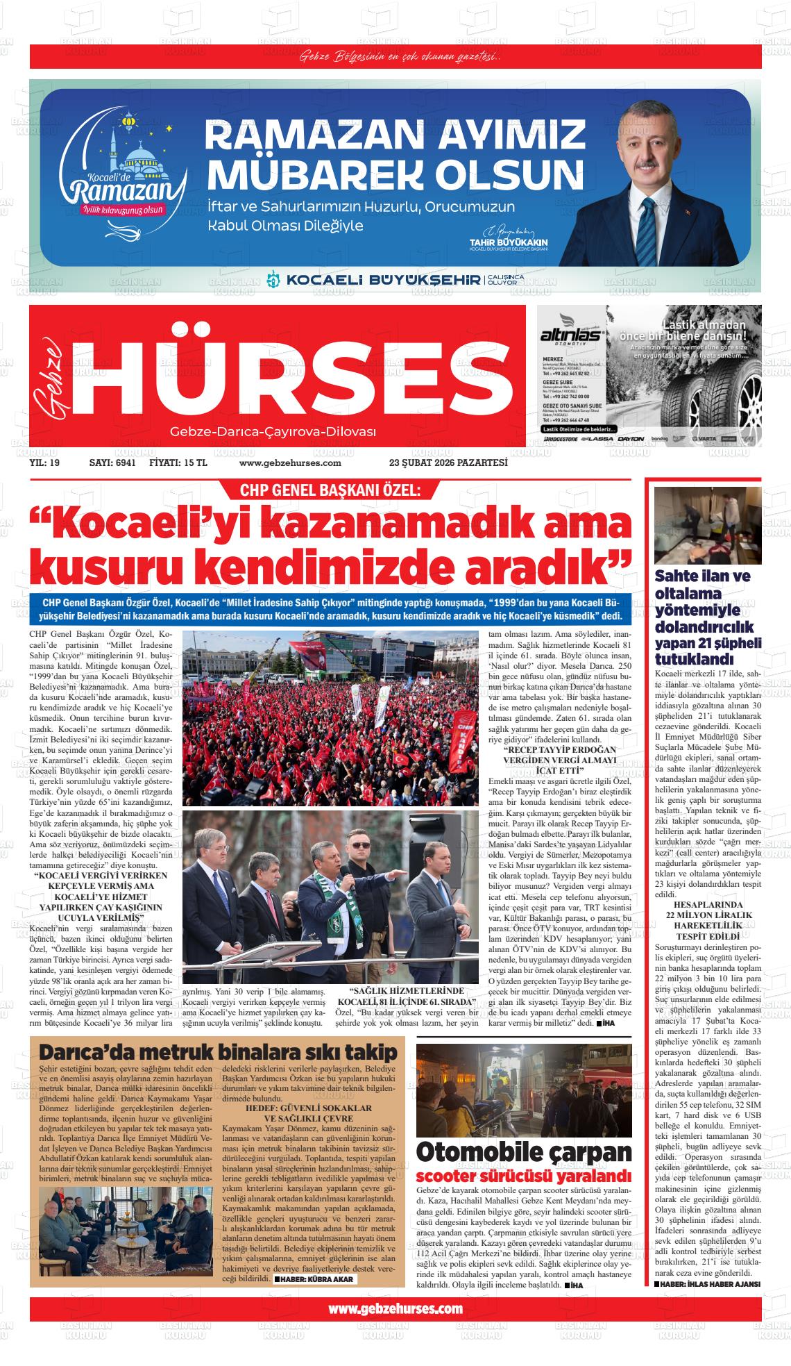 Kocaeli Marmaragebze 23.02.2026