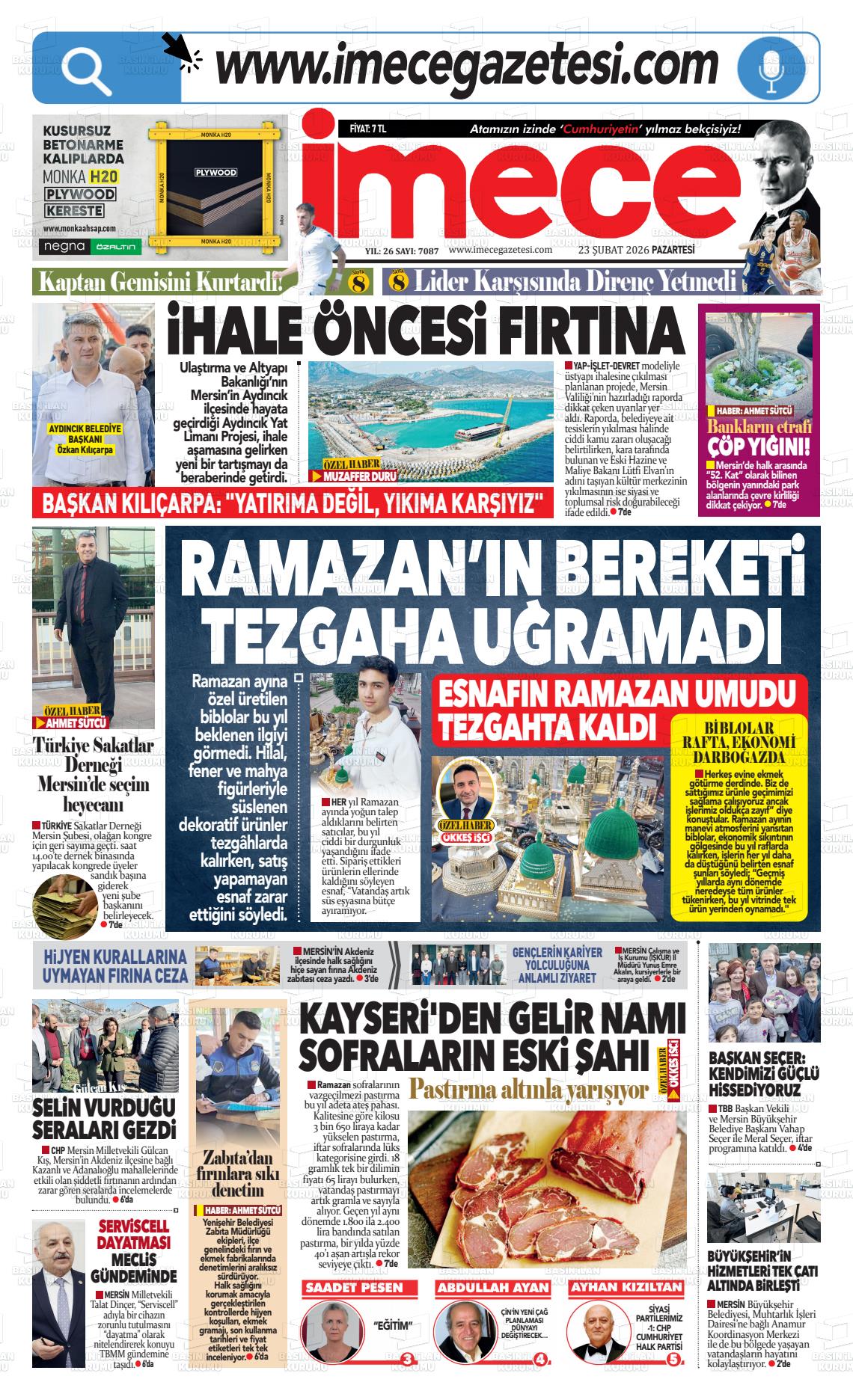 Mersin Imece 23.02.2026