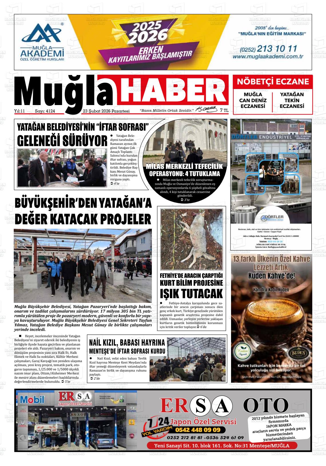 Mugla Haber 23.02.2026
