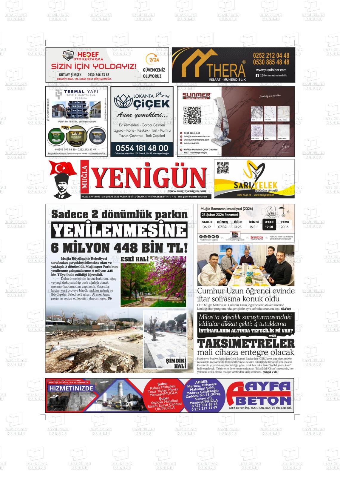 Mugla Yenigun 23.02.2026