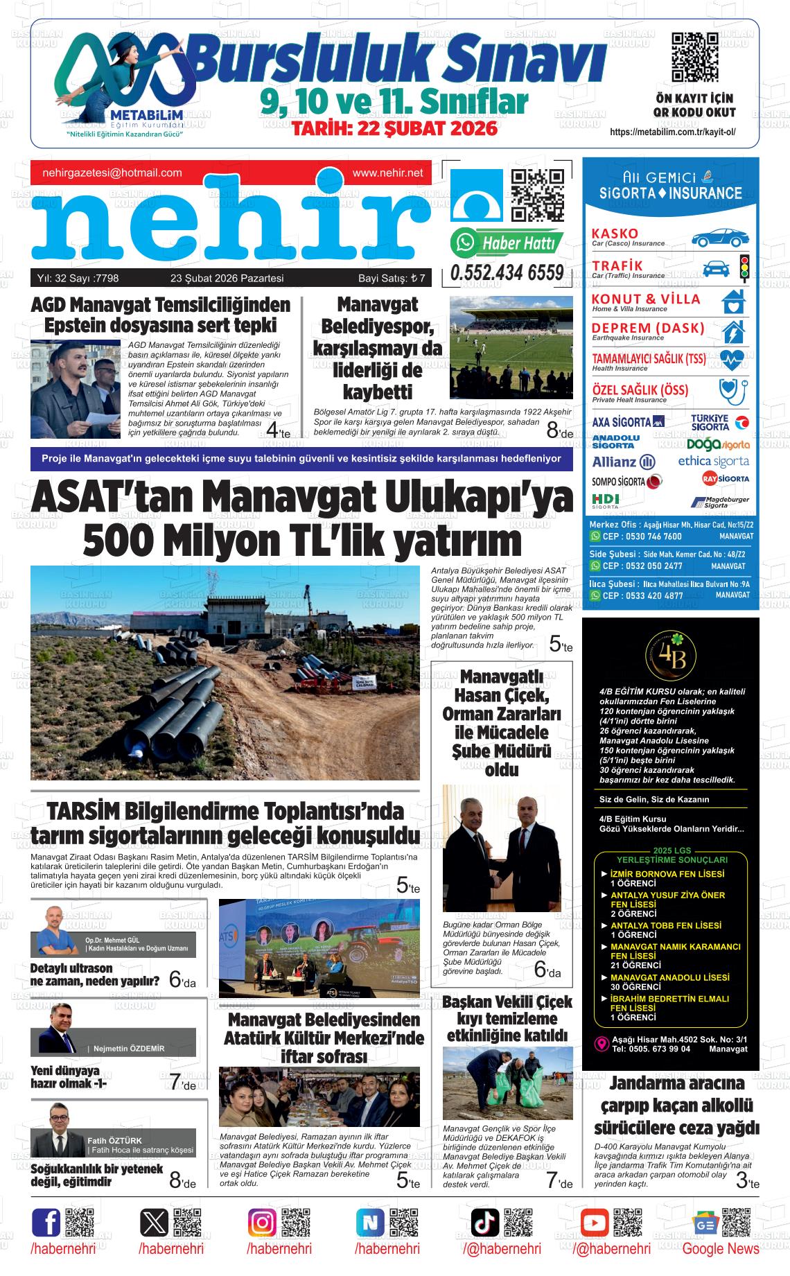 Antalya Nehir 23.02.2026