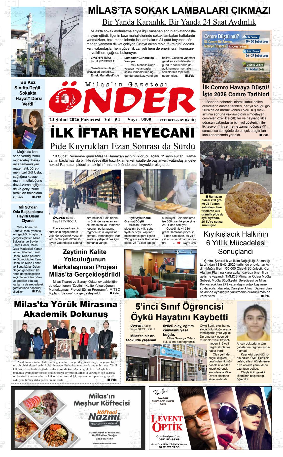 Mugla Onder 23.02.2026