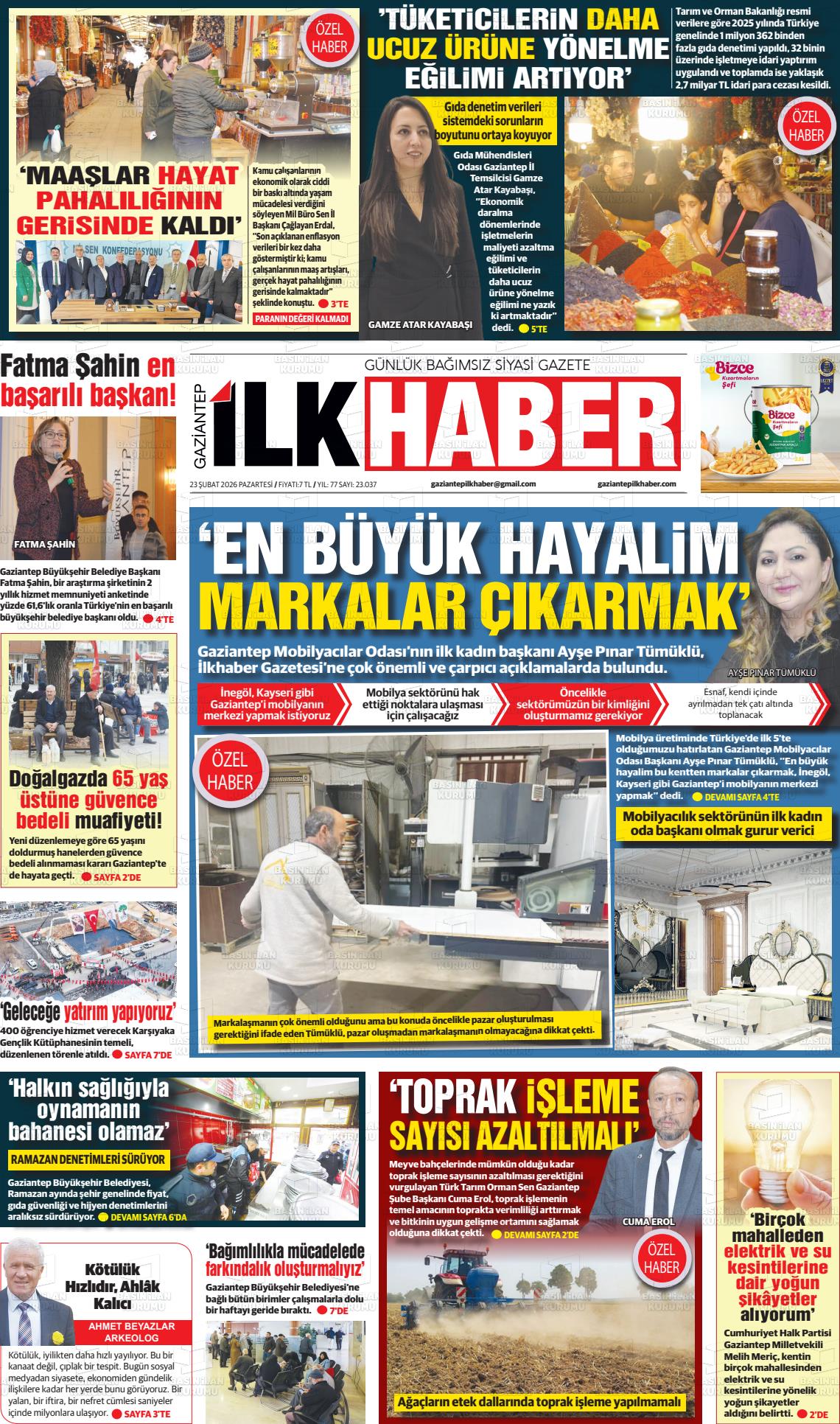 Sabah(gaziantep) 23.02.2026