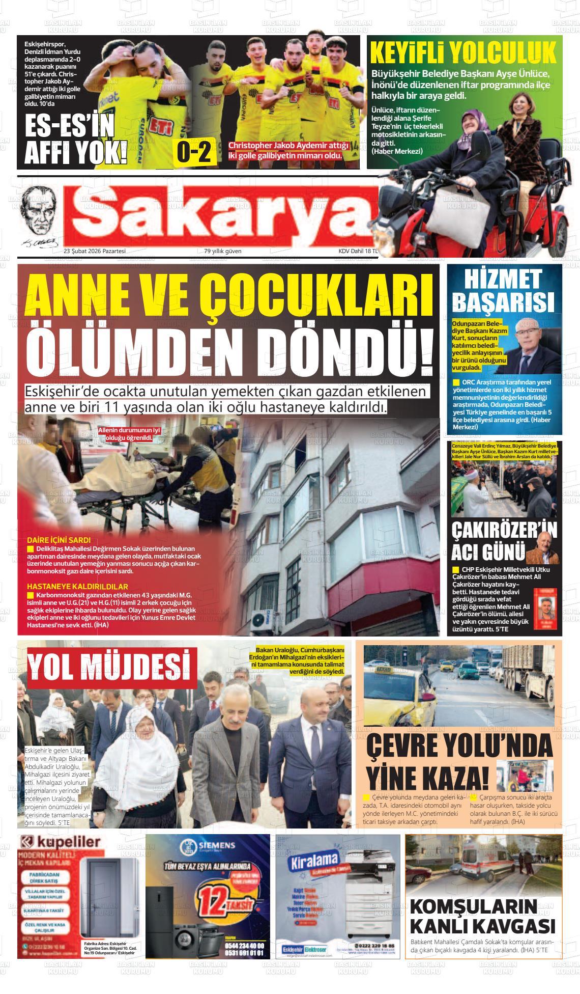 Eskisehir Sakarya 23.02.2026