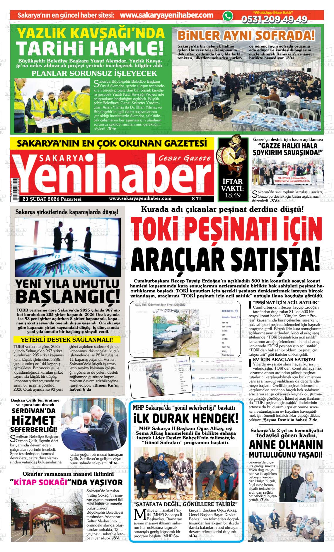 Sakarya Yenihaber 23.02.2026