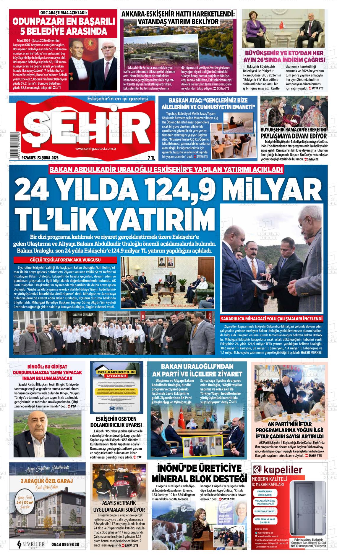 Eskisehir Sehir 23.02.2026