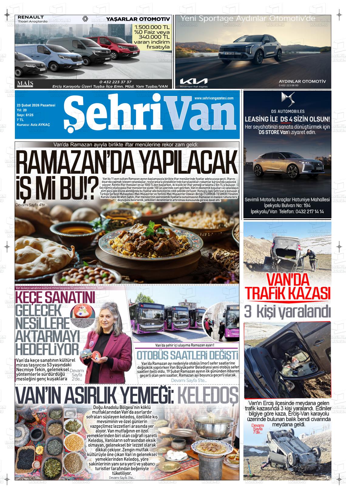 Van Sehri 23.02.2026