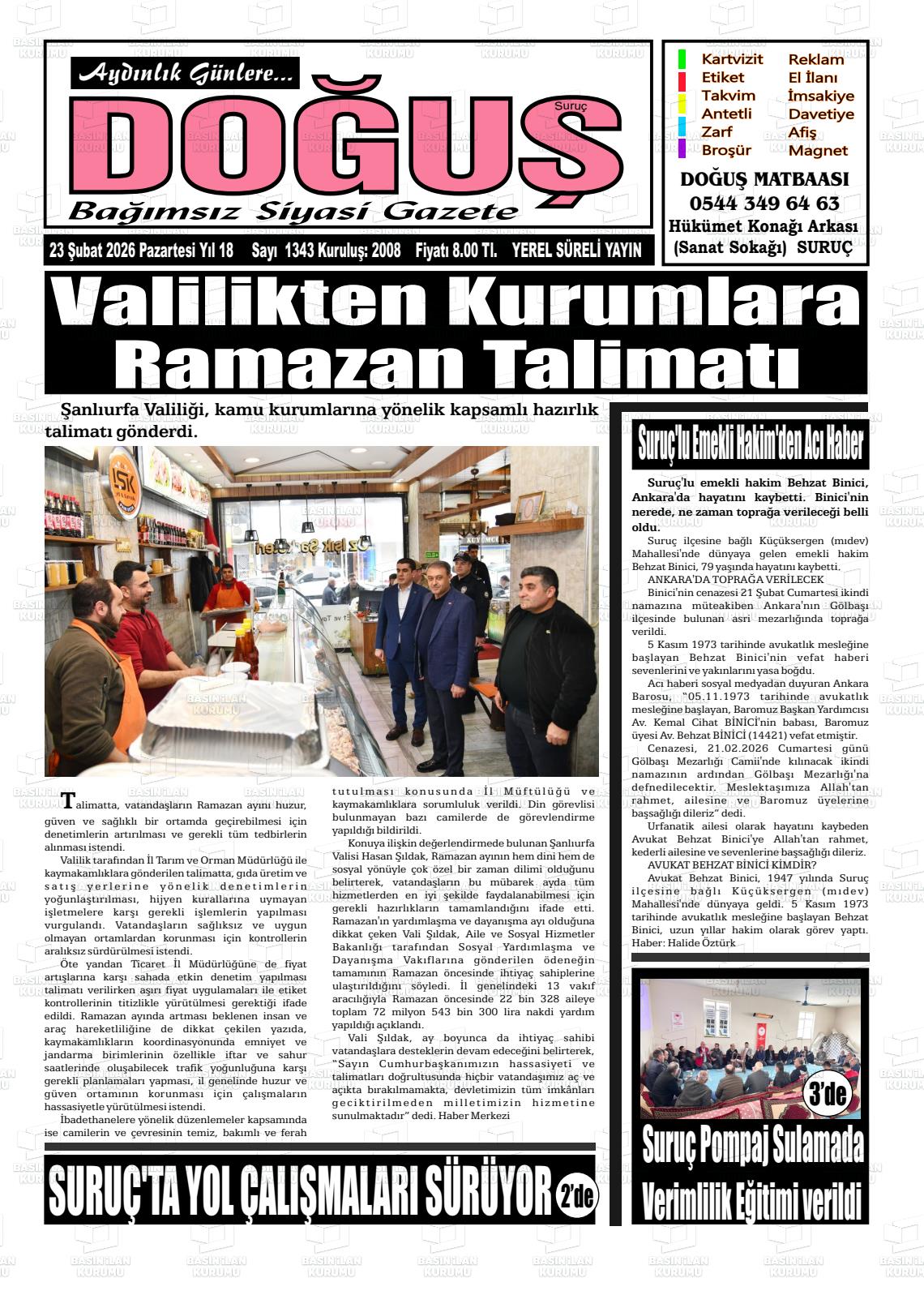 Sanliurfa Surucdogus 23.02.2026