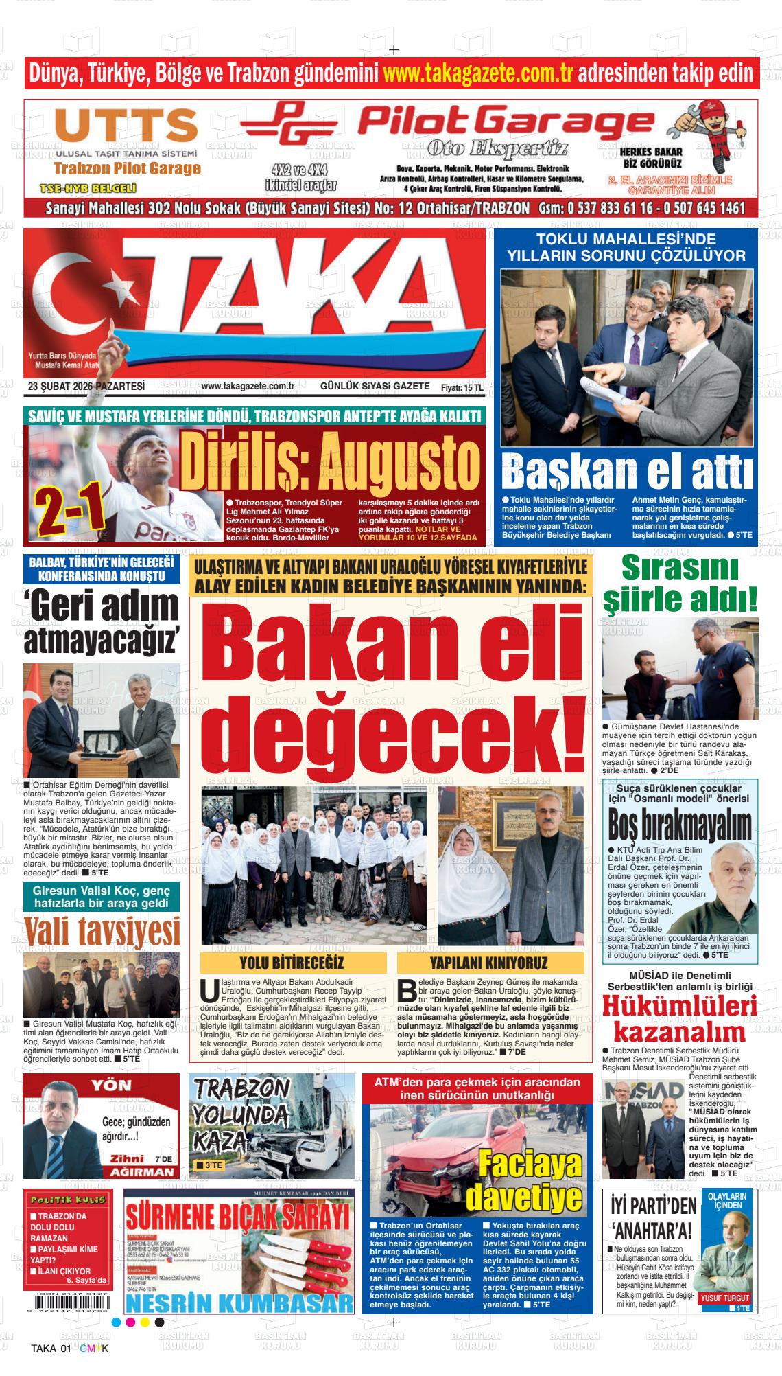 Trabzon Taka 23.02.2026