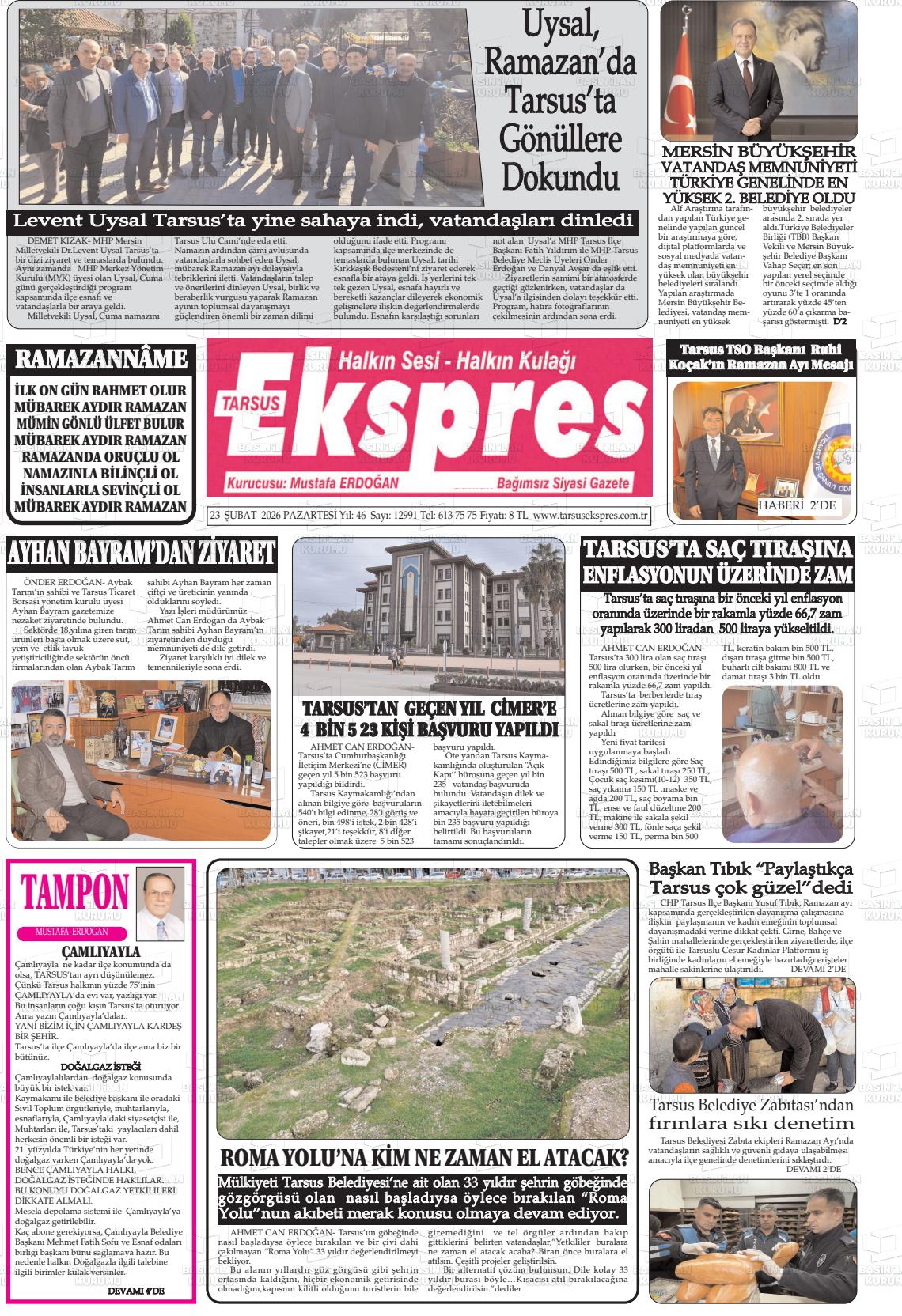 Mersin Tarsusekspres 23.02.2026