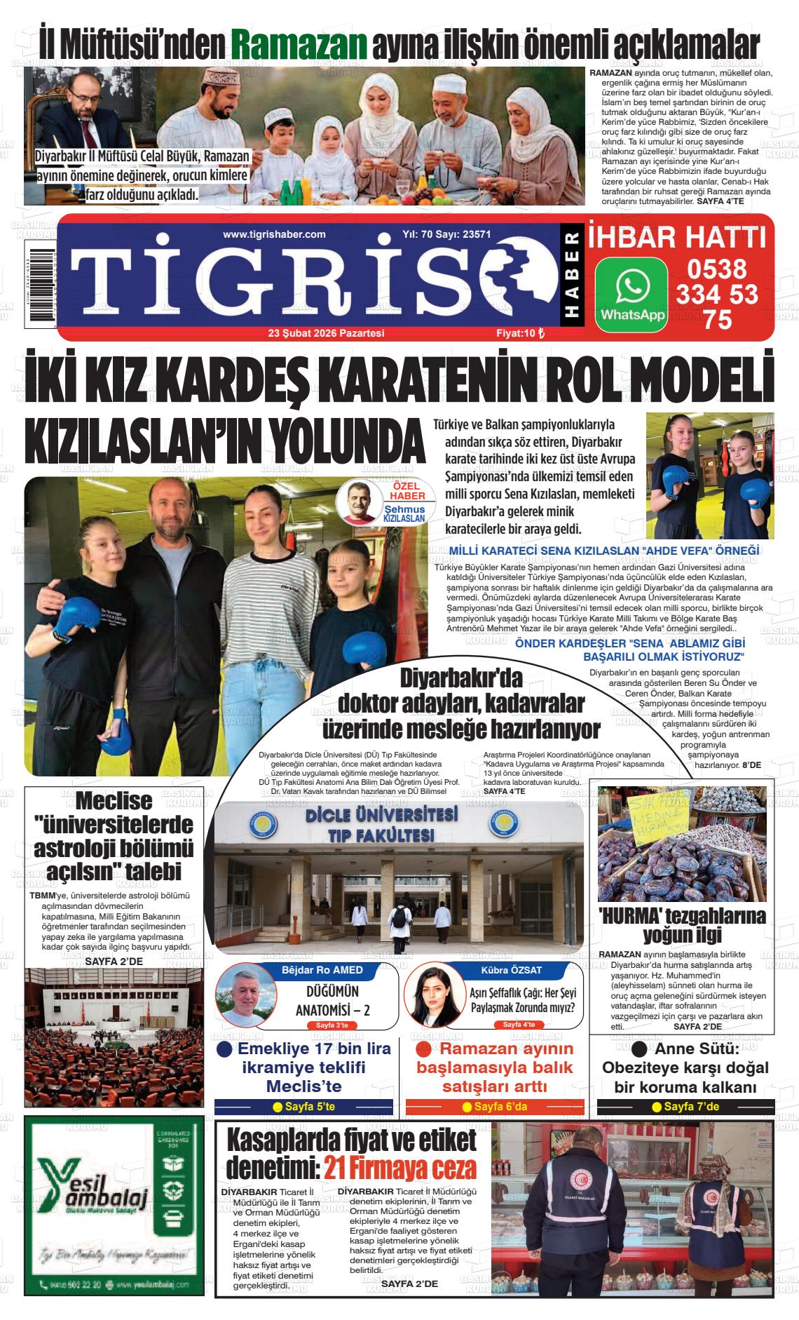 Diyarbakir Tirgis 23.02.2026