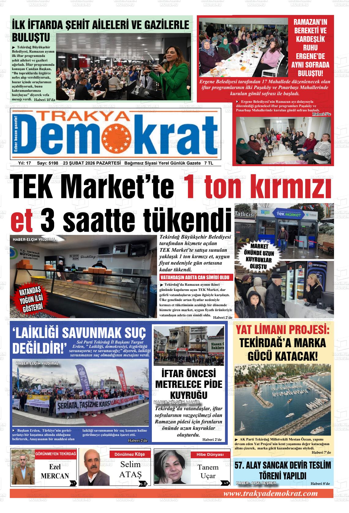 Tekirdag Trakyademokrat 23.02.2026