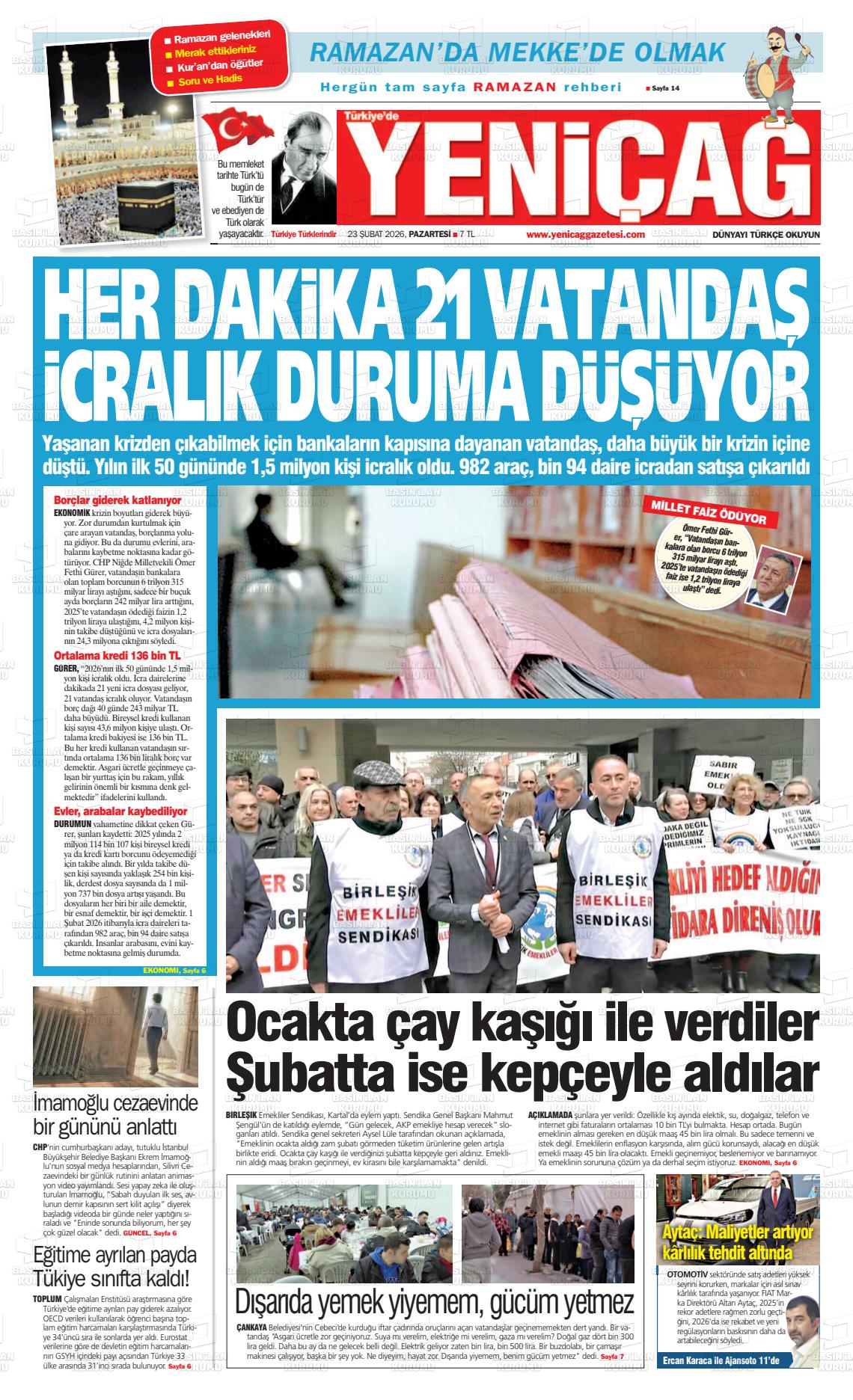 Istanbul Turkiyedeyenicag 23.02.2026