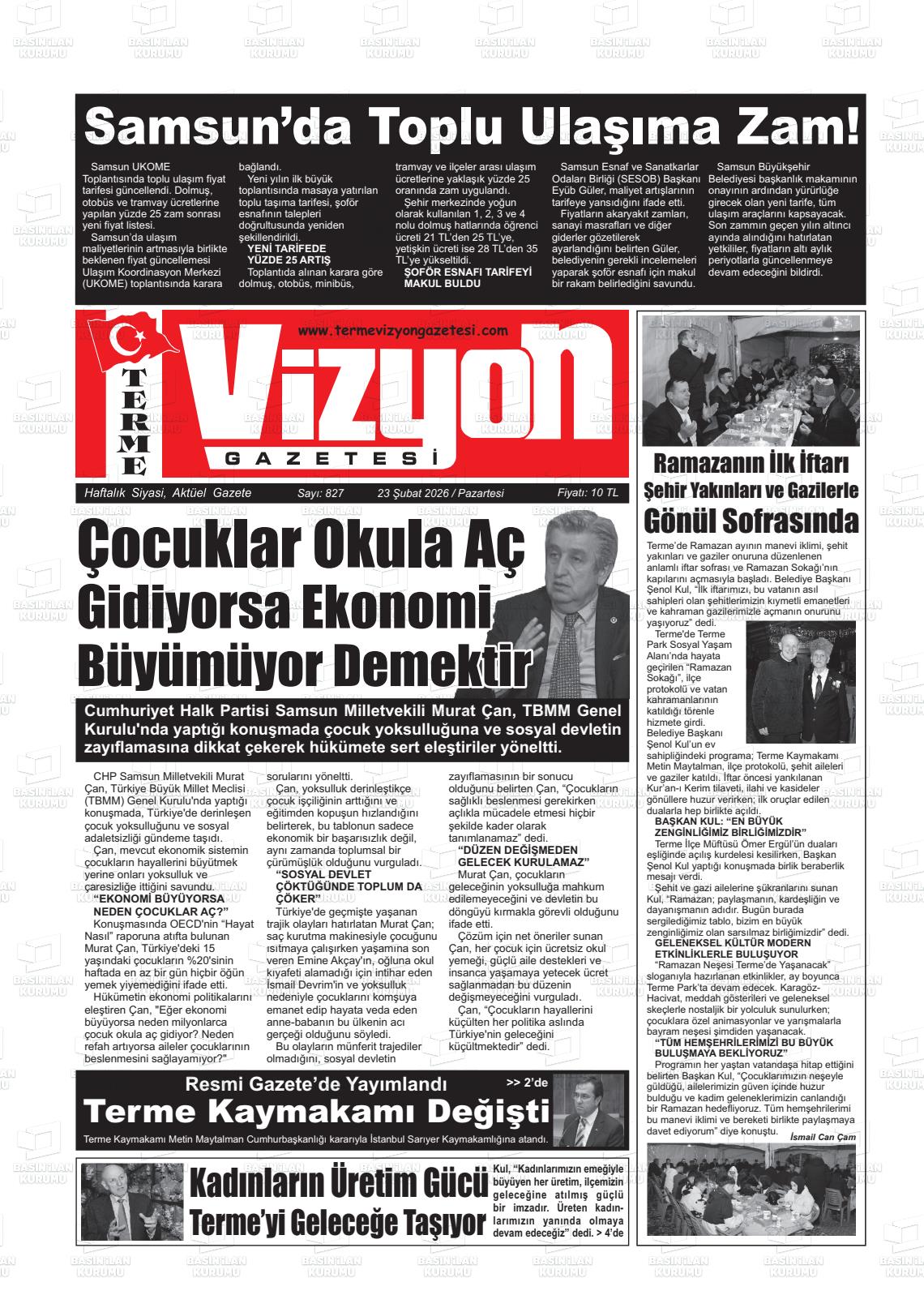 Samsun Vizyonterme 23.02.2026