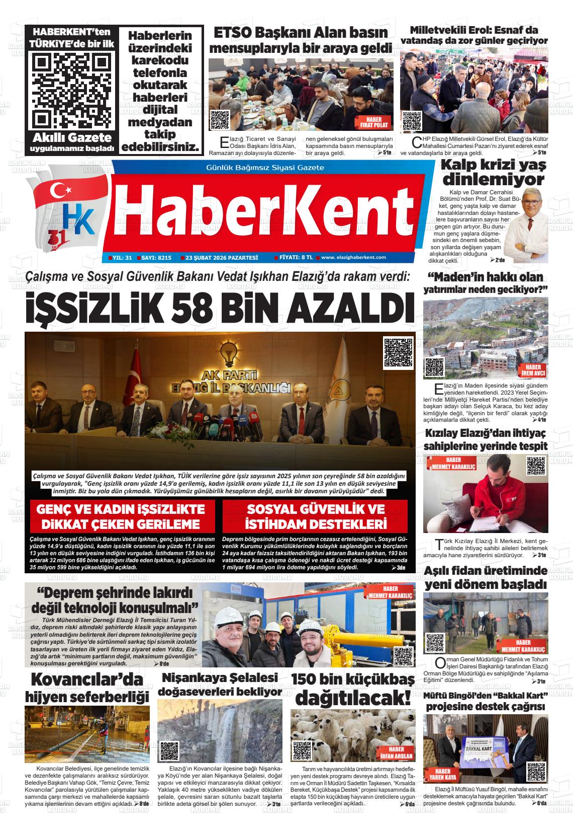 Elazig Yenicag 23.02.2026