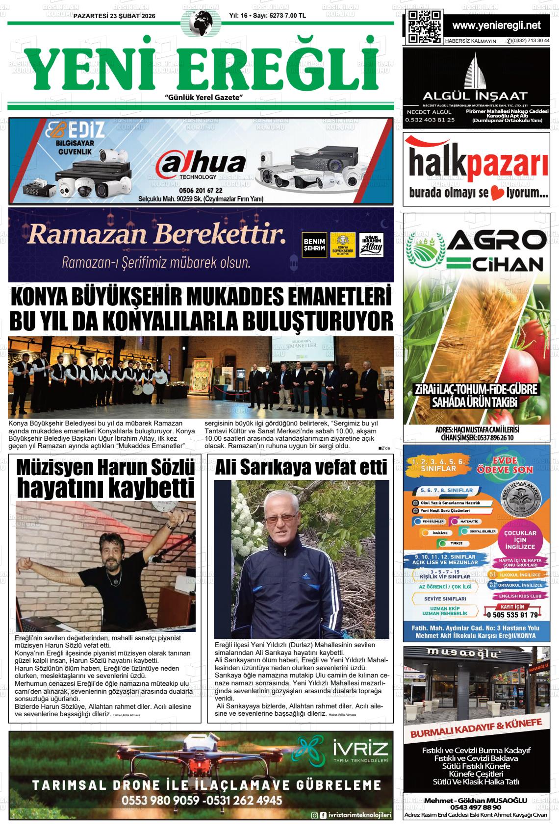 Konya Yenieregli 23.02.2026