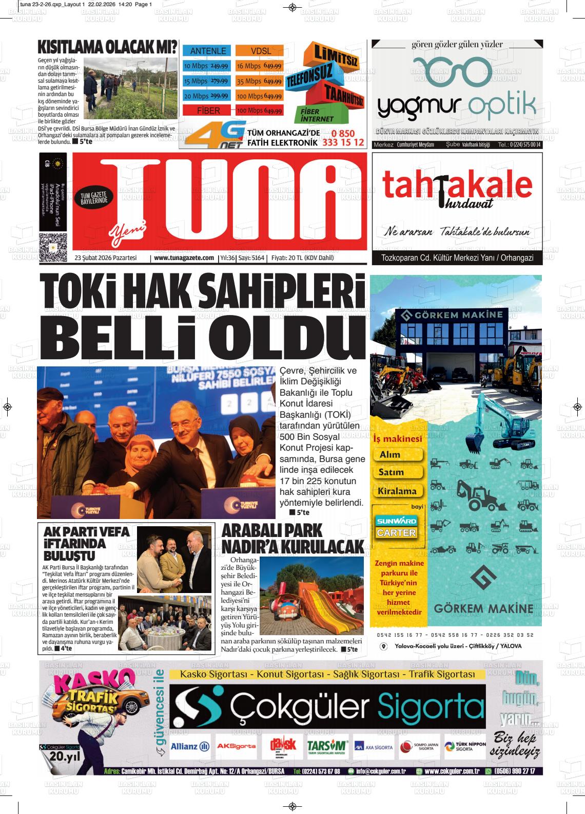 Izmir Yenigun 23.02.2026