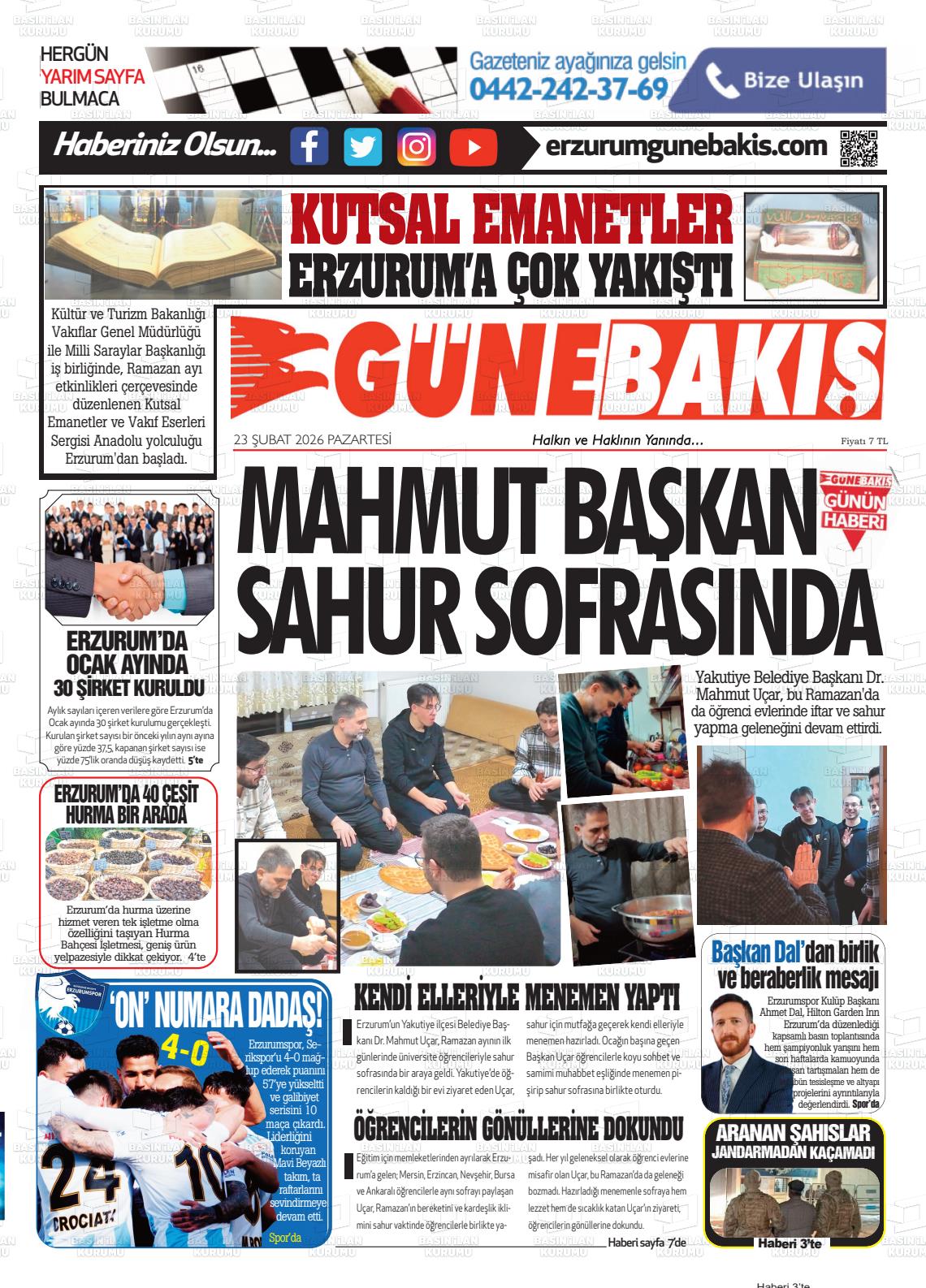 Erzurum Yenikusak 23.02.2026