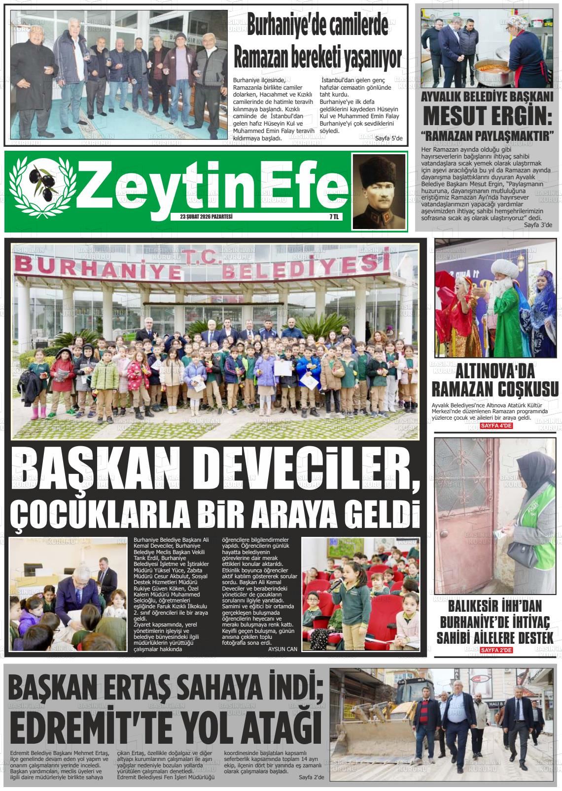 Balikesir Zeytinefe 23.02.2026
