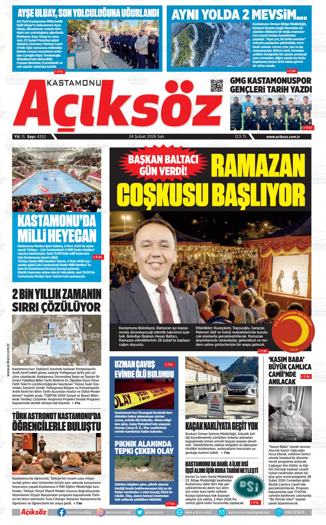 Kastamonu Aciksoz 24.02.2026