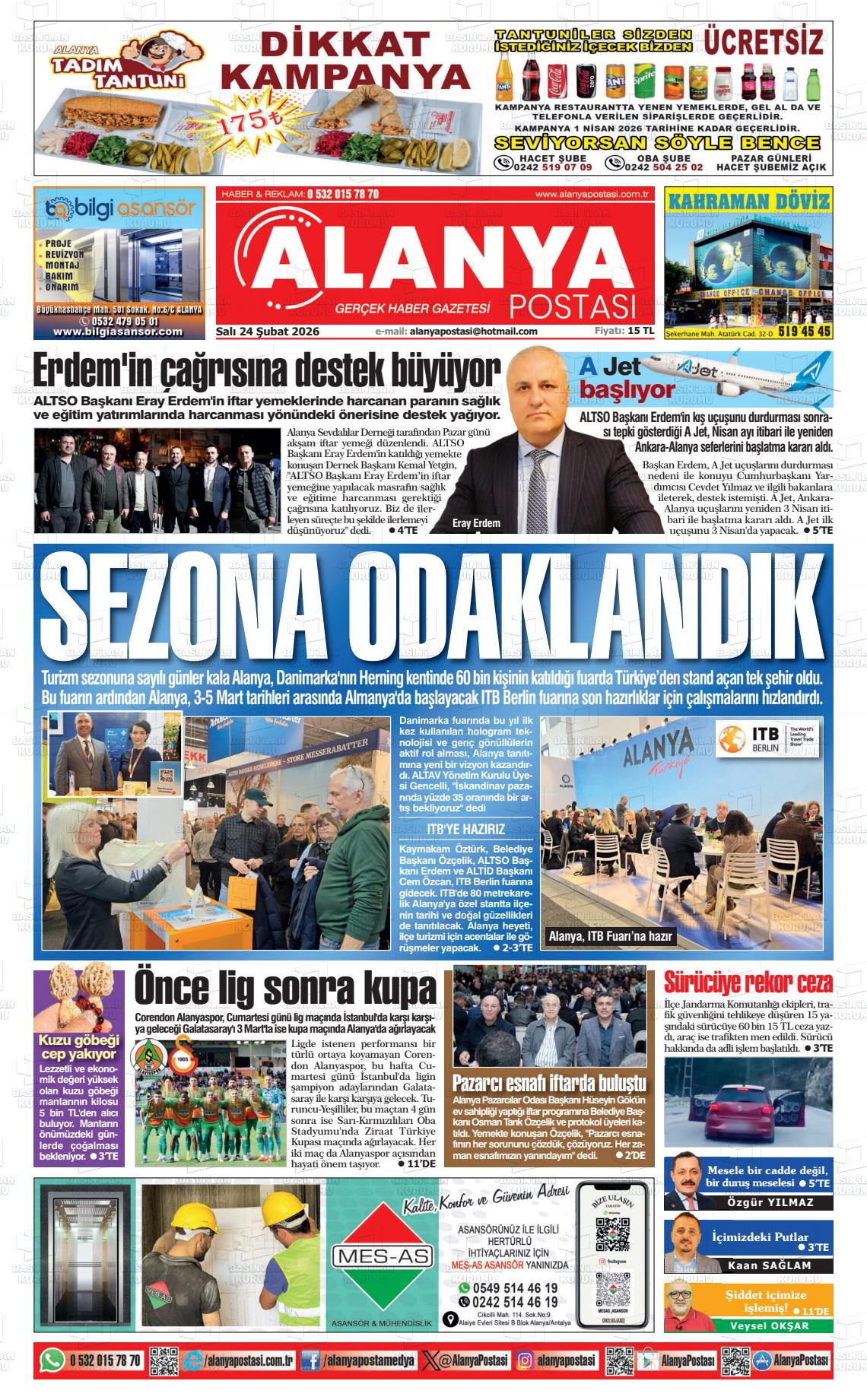 Antalya Alanyapostasi 24.02.2026