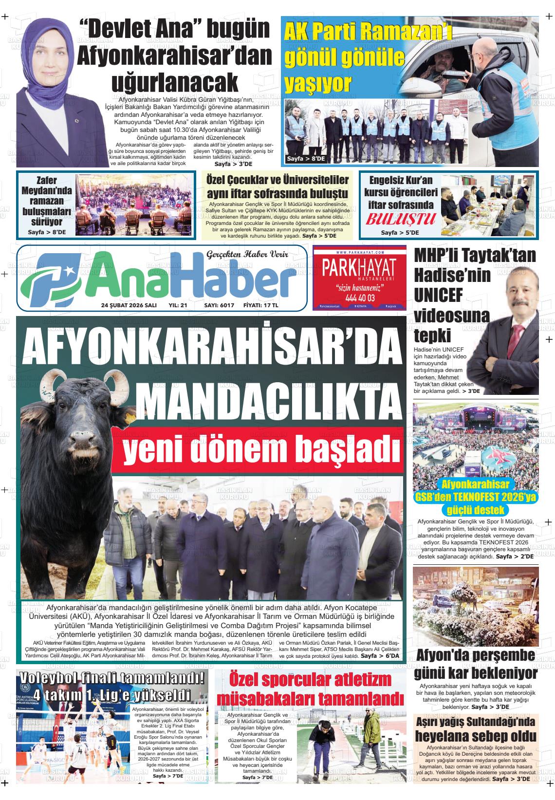 Afyonkarahisar Anahaber 24.02.2026