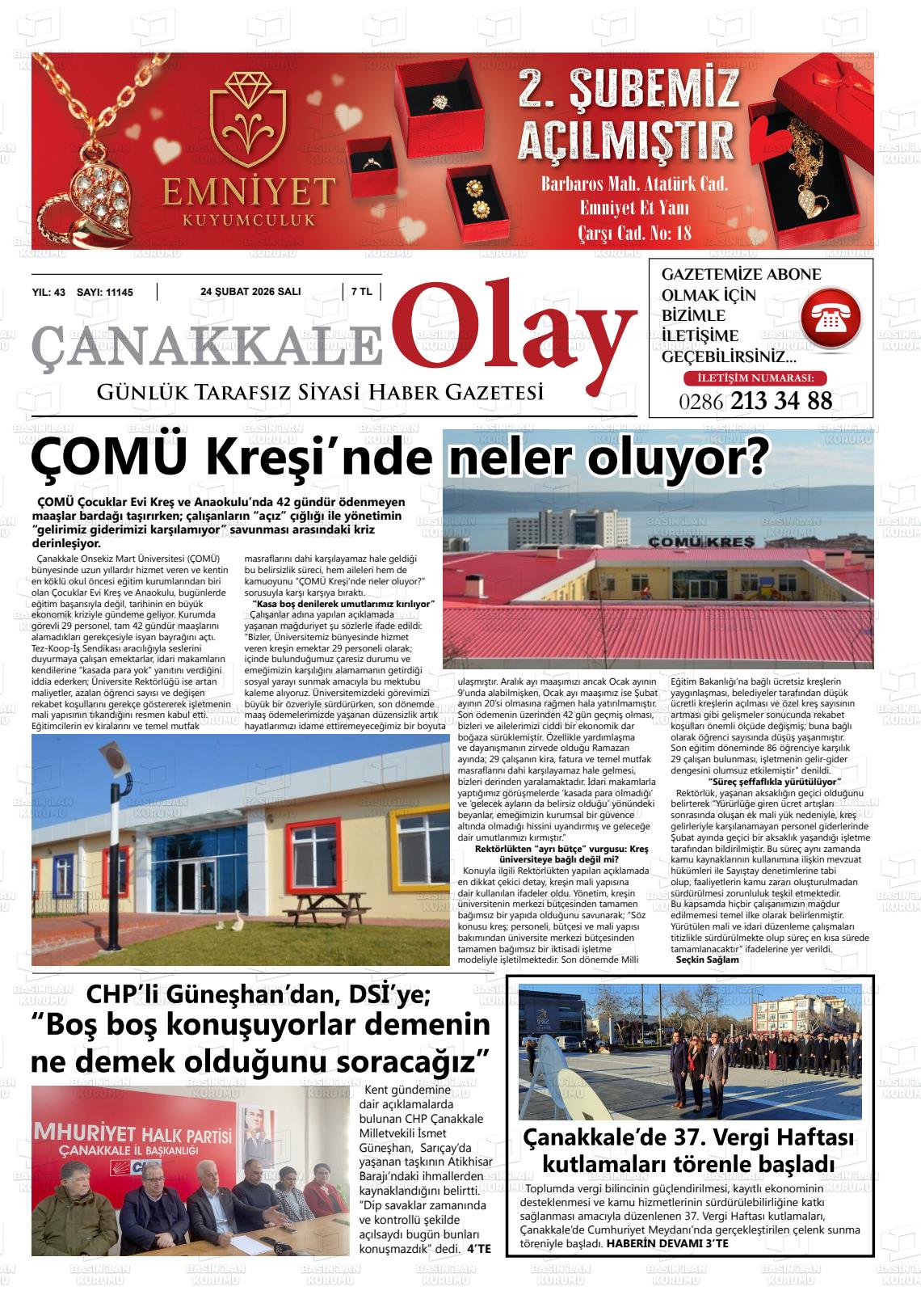 Canakkale Olay 24.02.2026