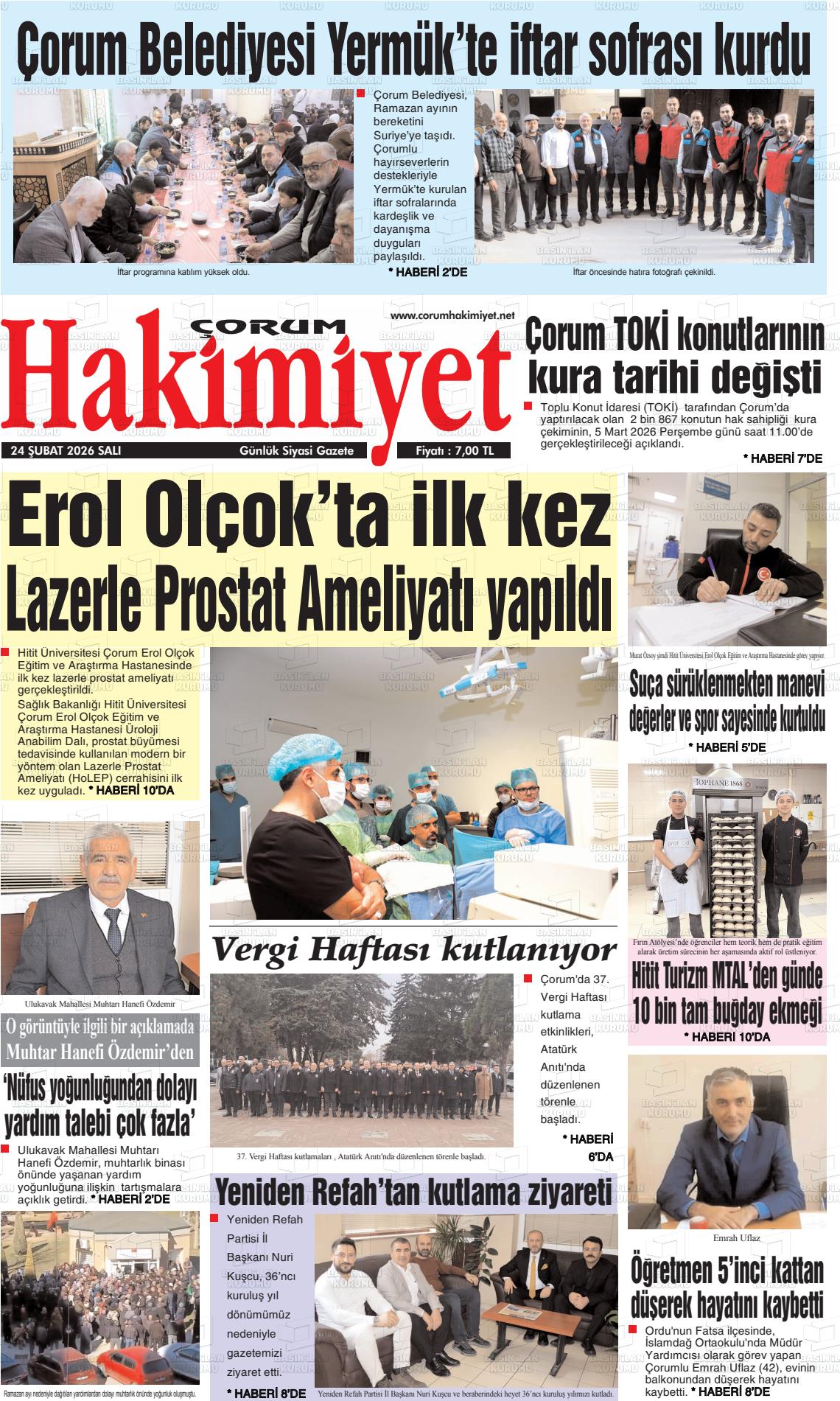 Corum Hakimiyet 24.02.2026