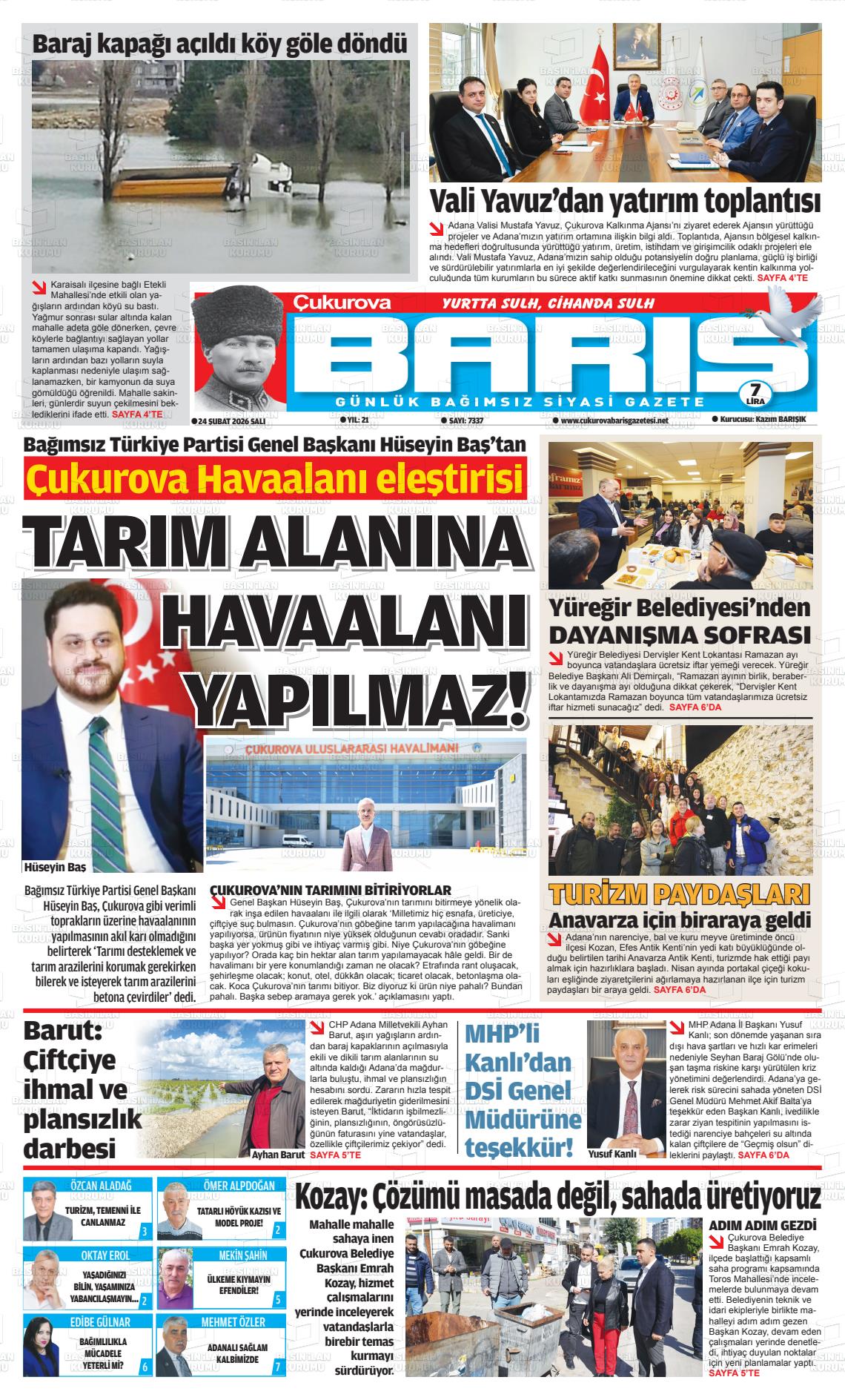 Adana Cukurovabaris 24.02.2026