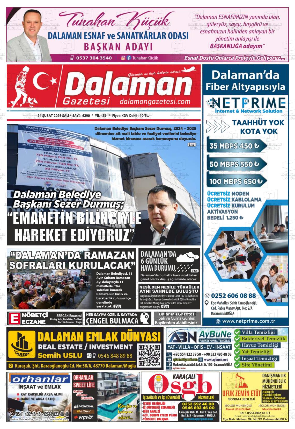 Mugla Dalaman 24.02.2026