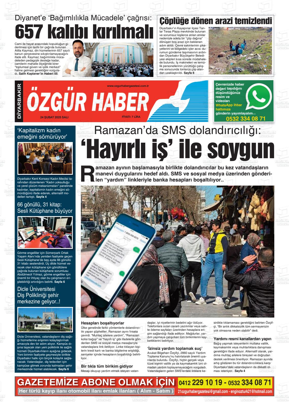 Diyarbakir Ozgurhaber 24.02.2026