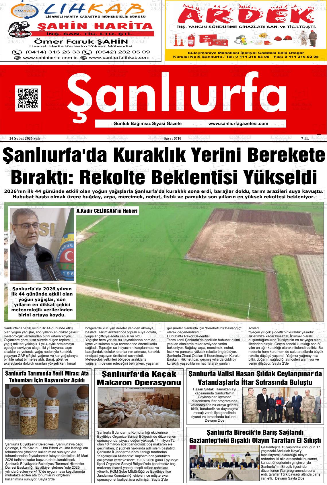 Sanliurfa Dunyadaveturkiyede 24.02.2026