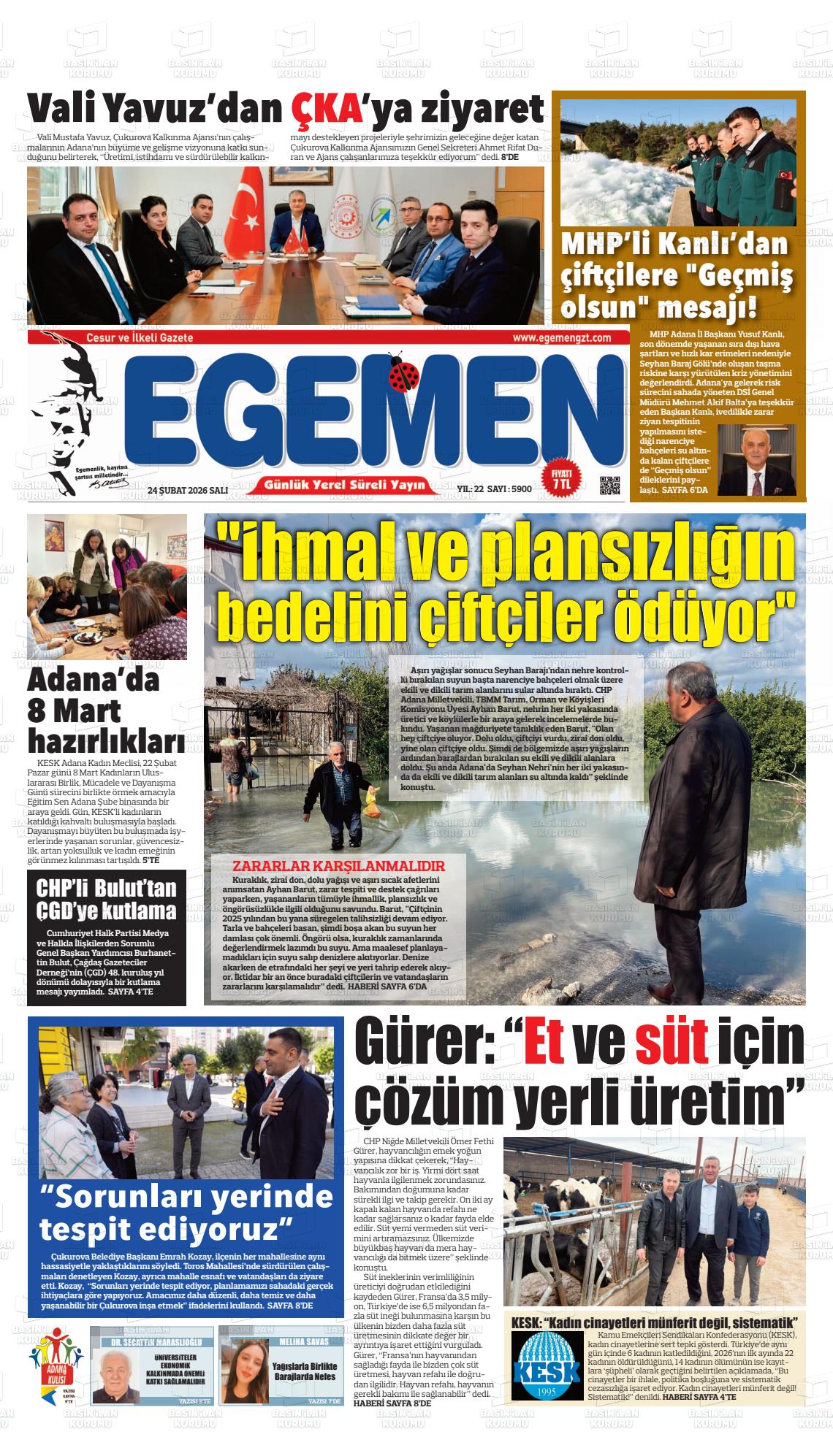 Adana Egemen 24.02.2026