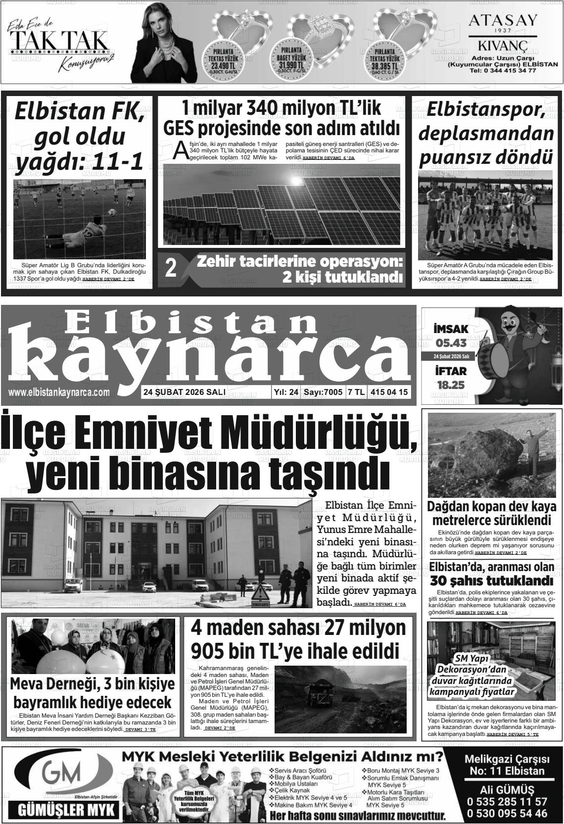 Kahramanmaras Elbistankaynarca 24.02.2026
