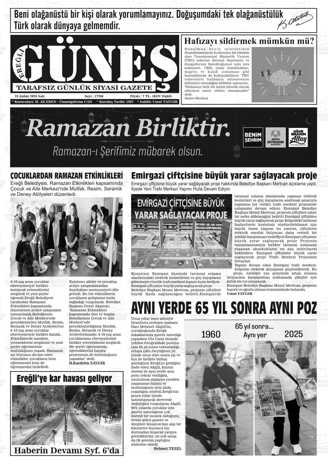 Konya Eregligunes 24.02.2026