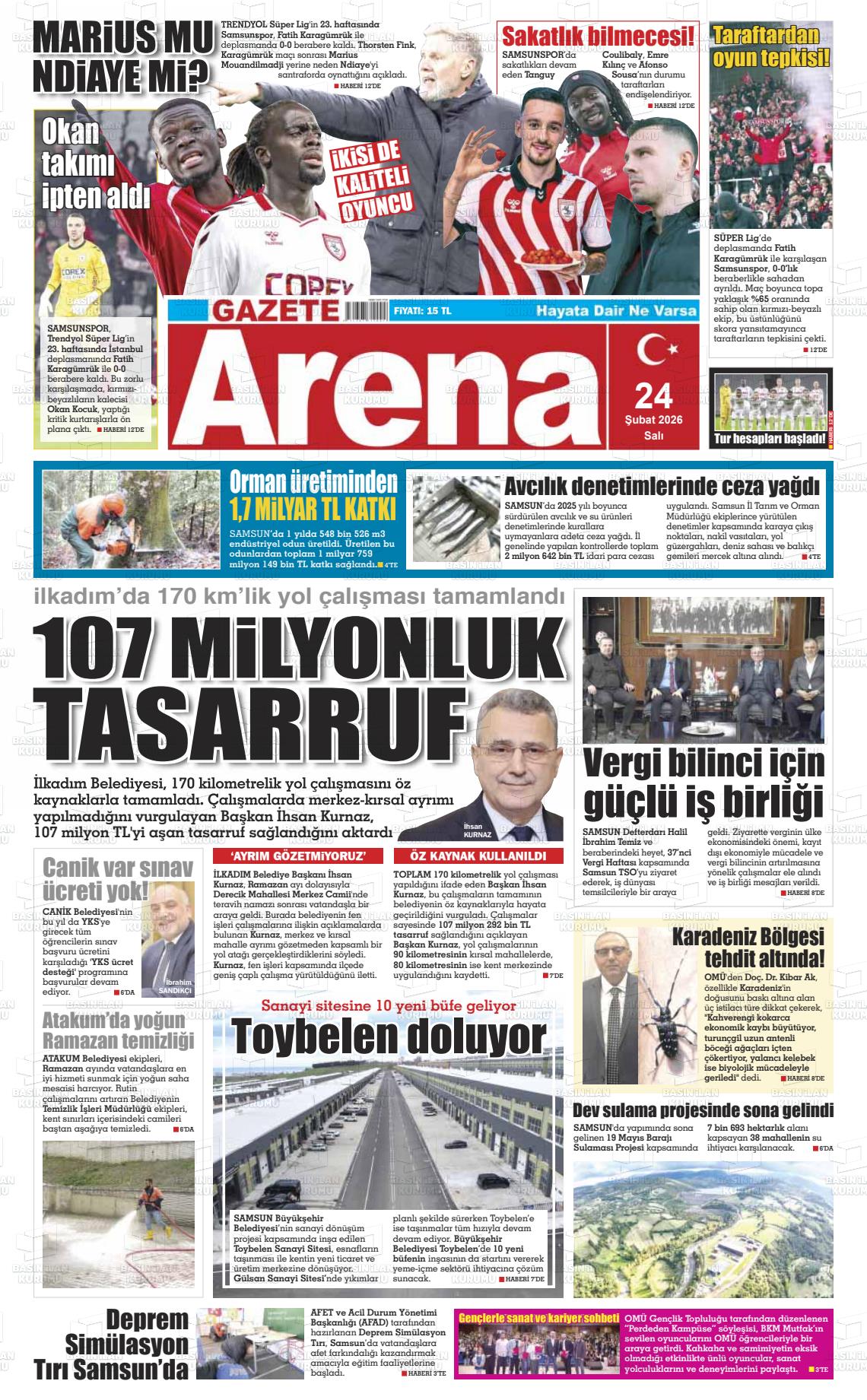 Samsun Gazetearena 24.02.2026
