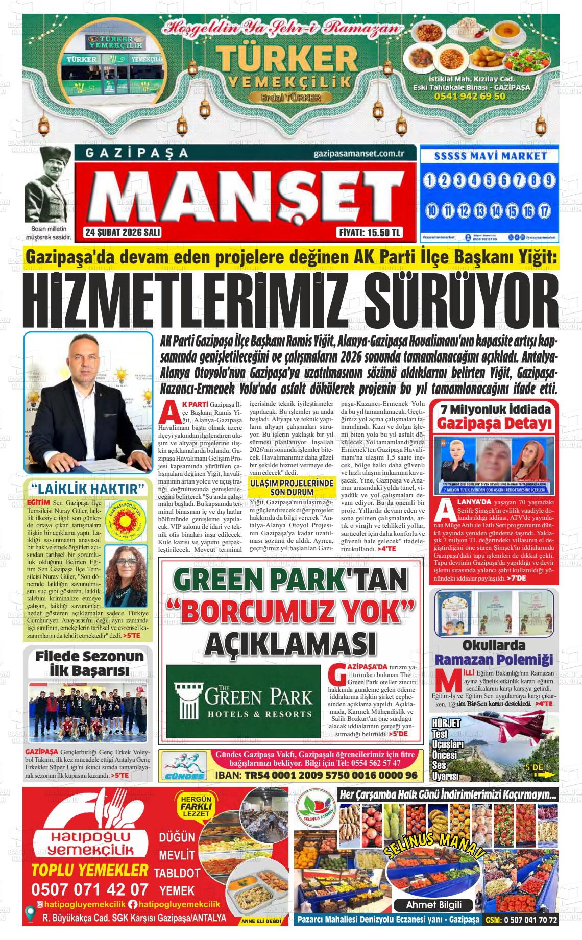 Antalya Gazipasamanset 24.02.2026