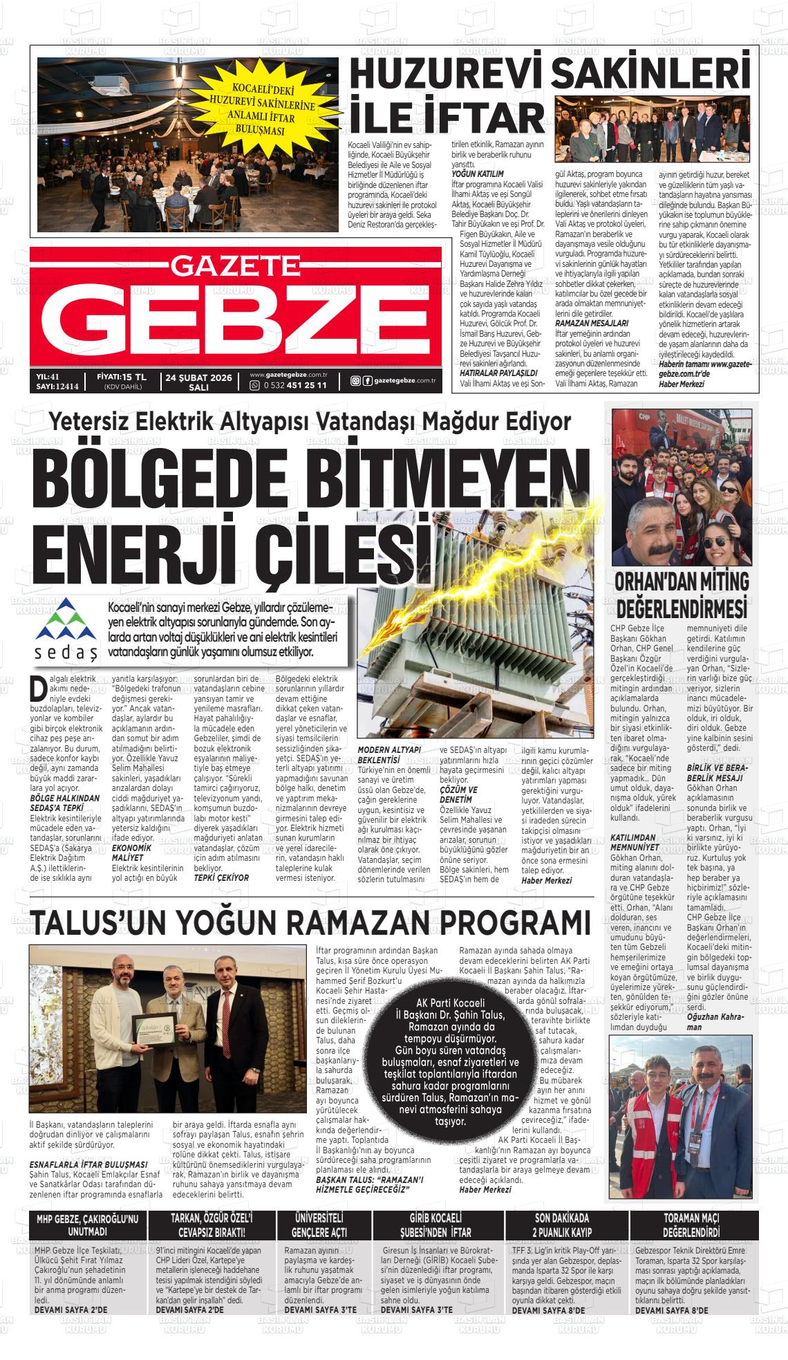 Kocaeli Gebze 24.02.2026
