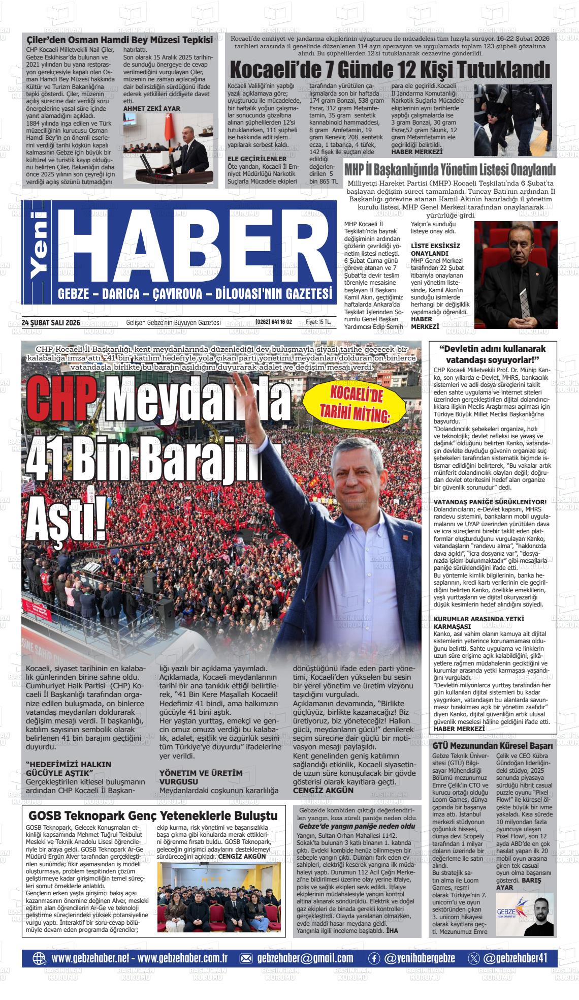 Kocaeli Gebzehaber 24.02.2026