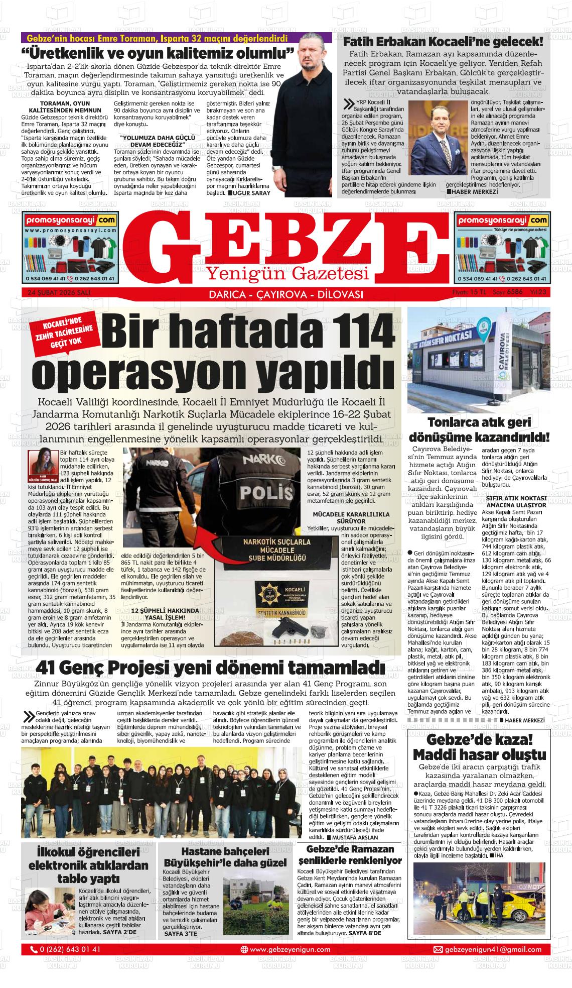 Kocaeli Gebzeyenigun 24.02.2026