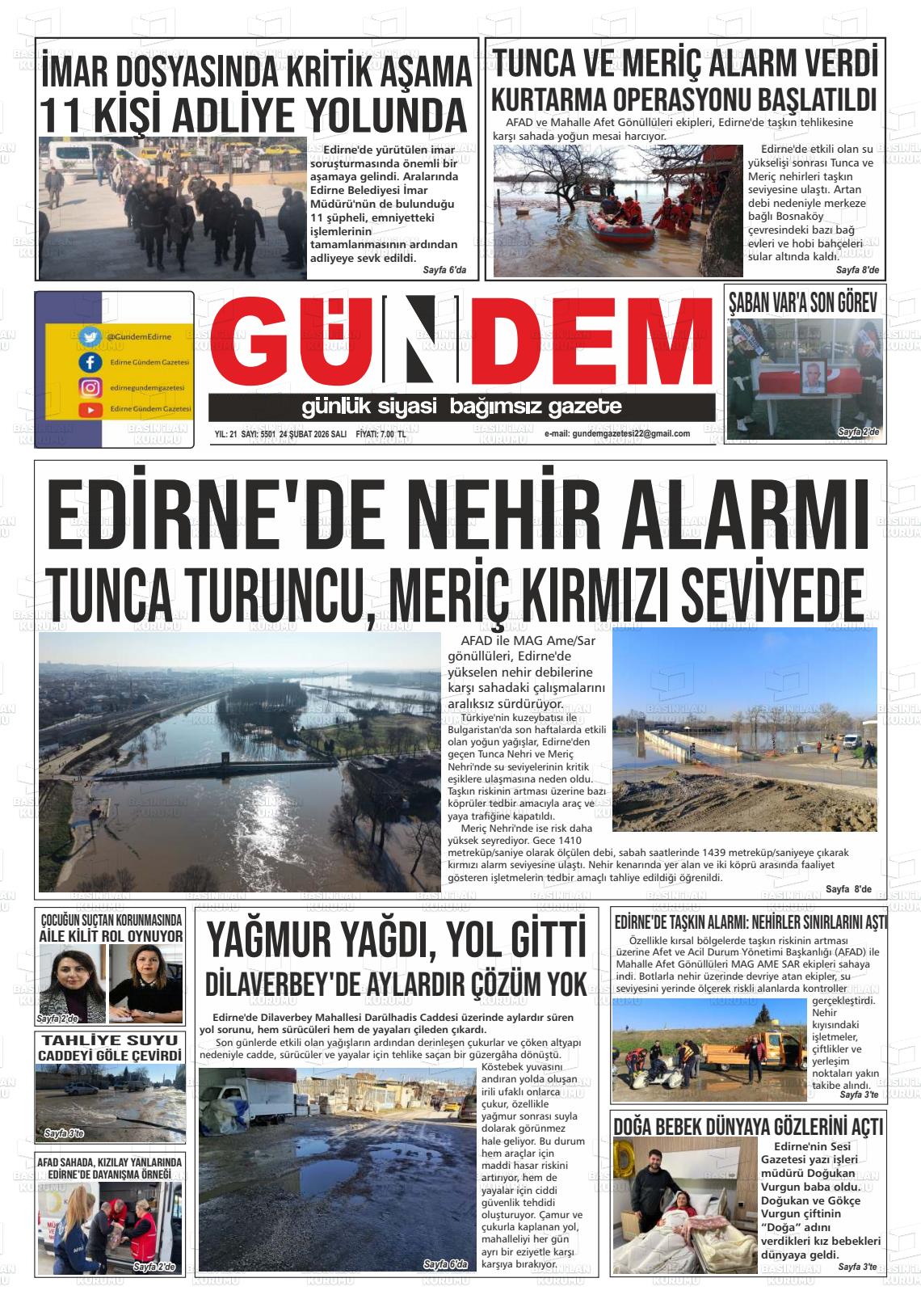 Edirne Gundem 24.02.2026
