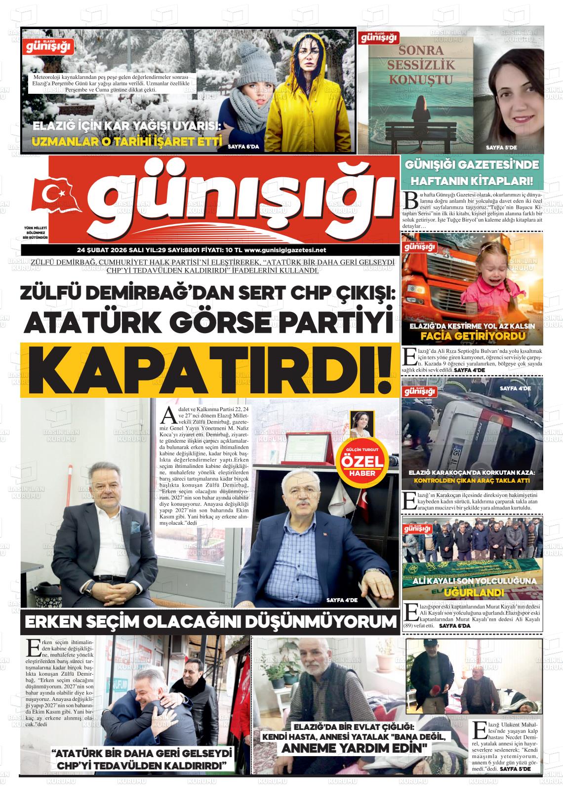 Elazig Gunisigi 24.02.2026