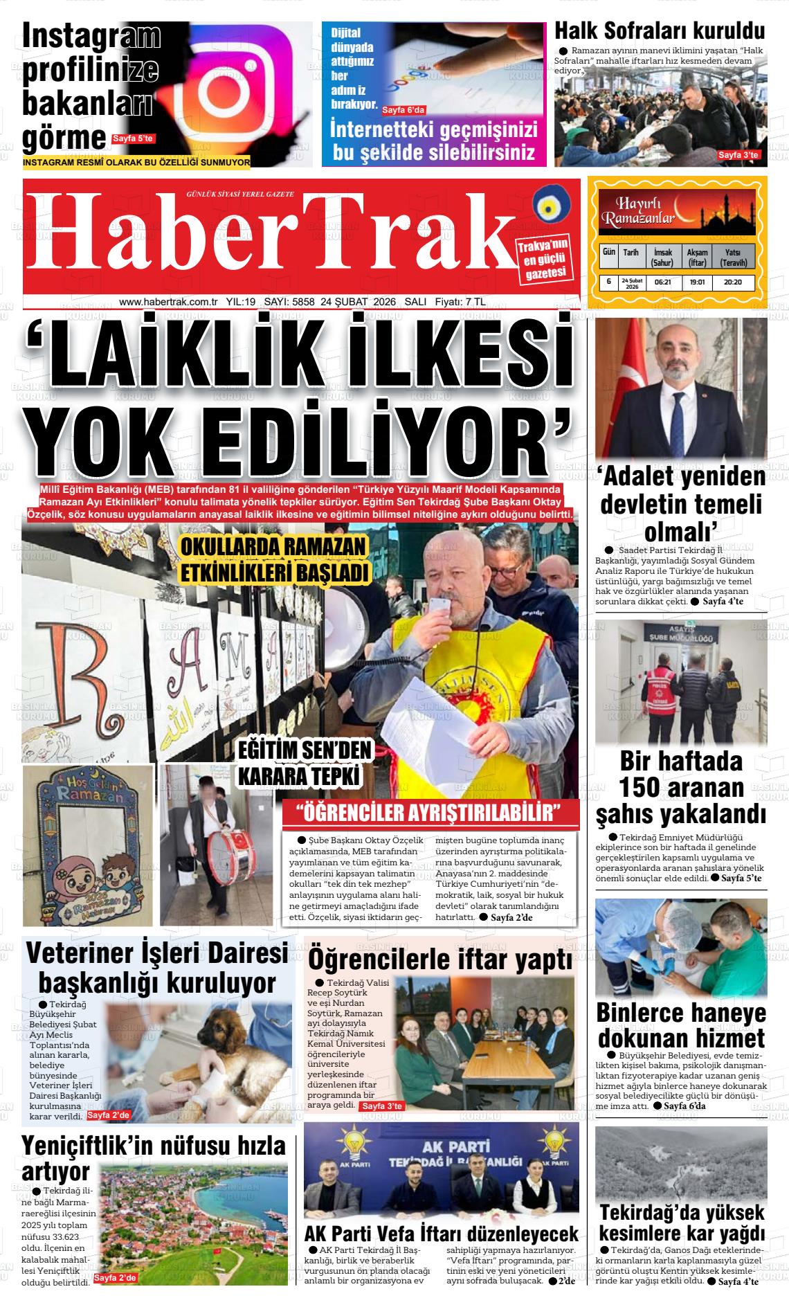 Tekirdag Habertrak 24.02.2026